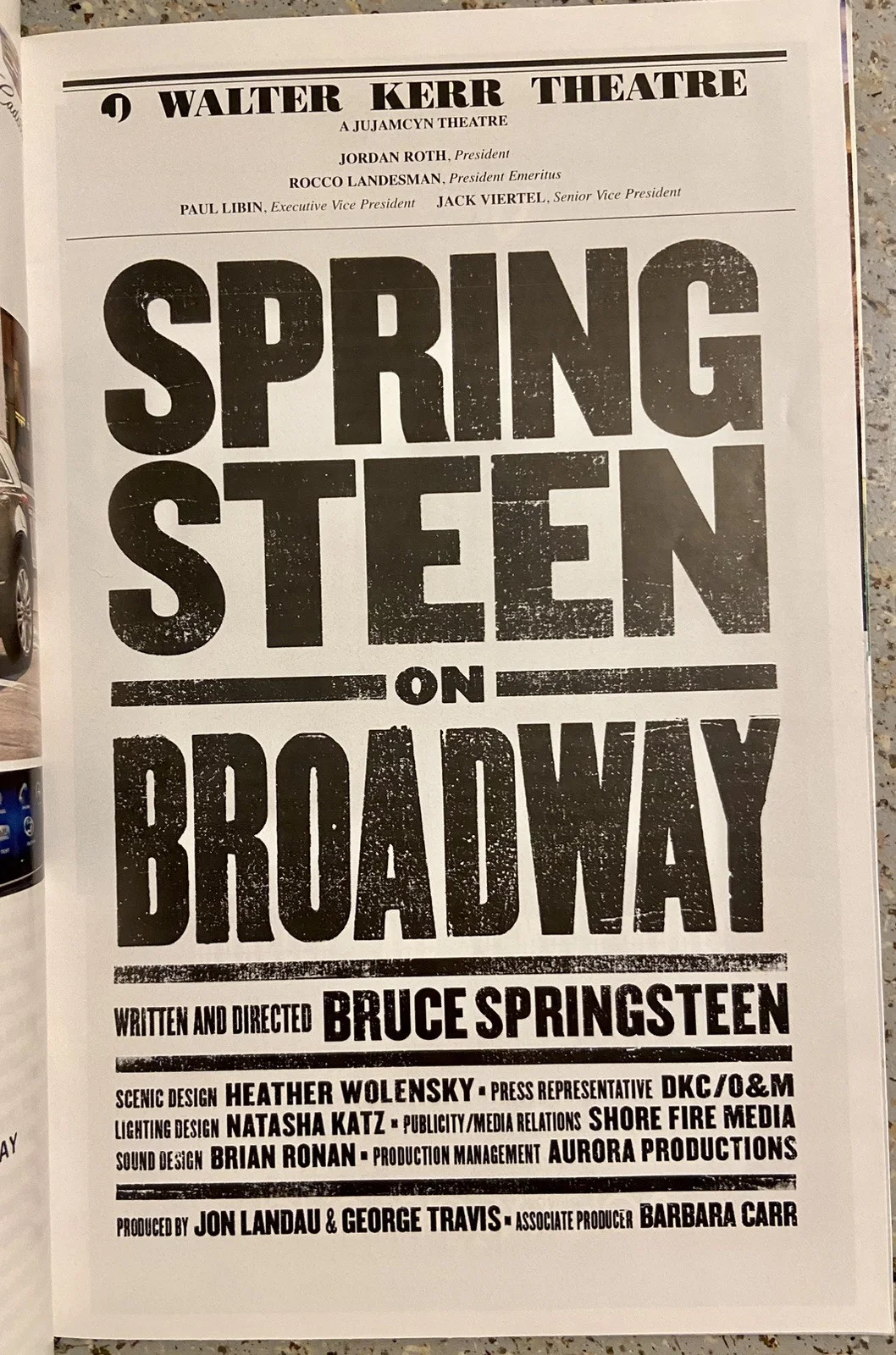 L@@K! Bruce Springsteen SIGNED OCT 2017 OPENING MONTH Broadway Playbill- JSA COA, image 5