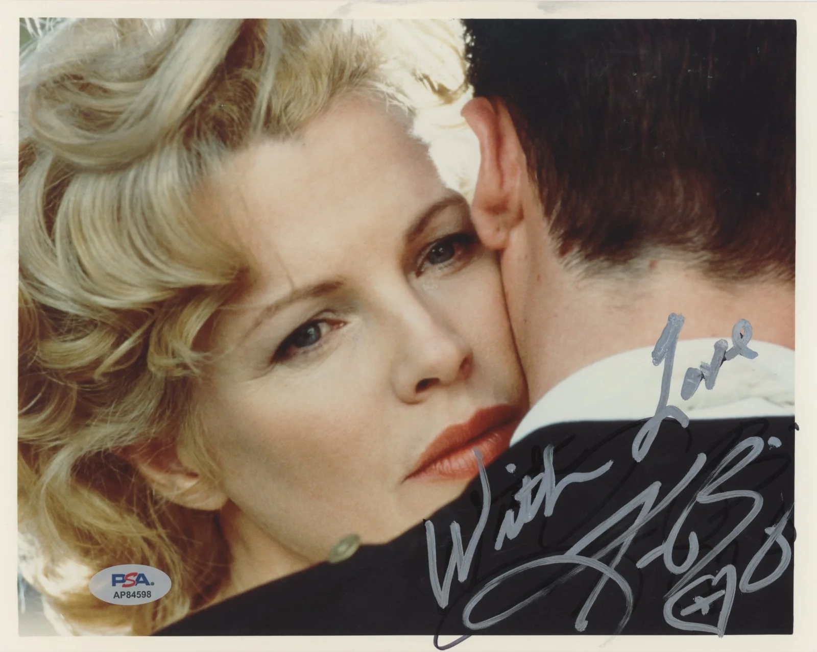 Kim Bassinger — Kim Bassinger L.A. Confidential "With Love" Signed 8x10 Photo PSA #AP84598