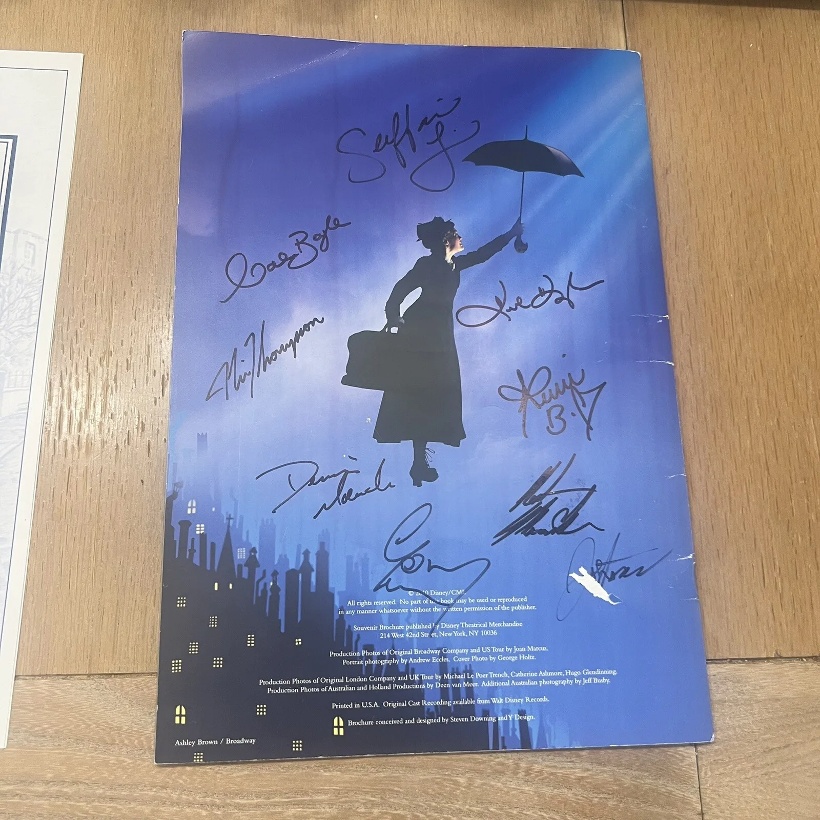 Mary Poppins original Broadway cast signed musical program And Pamphlet Disney, image 2