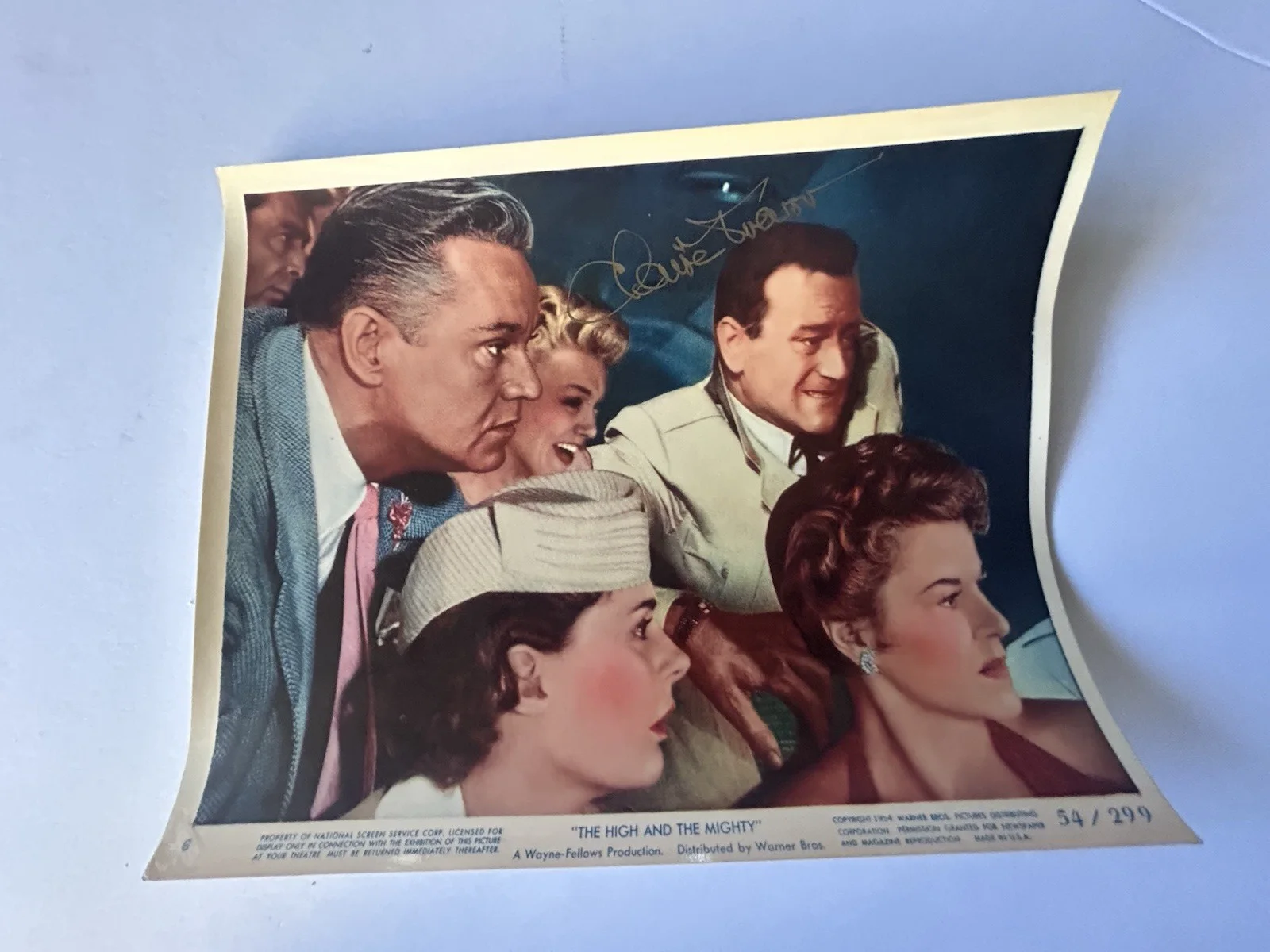 Claire Trevor — 1954 The High & The Mighty Still Lobby Card Photo Claire Trevor Signed Autograph, изображение 5