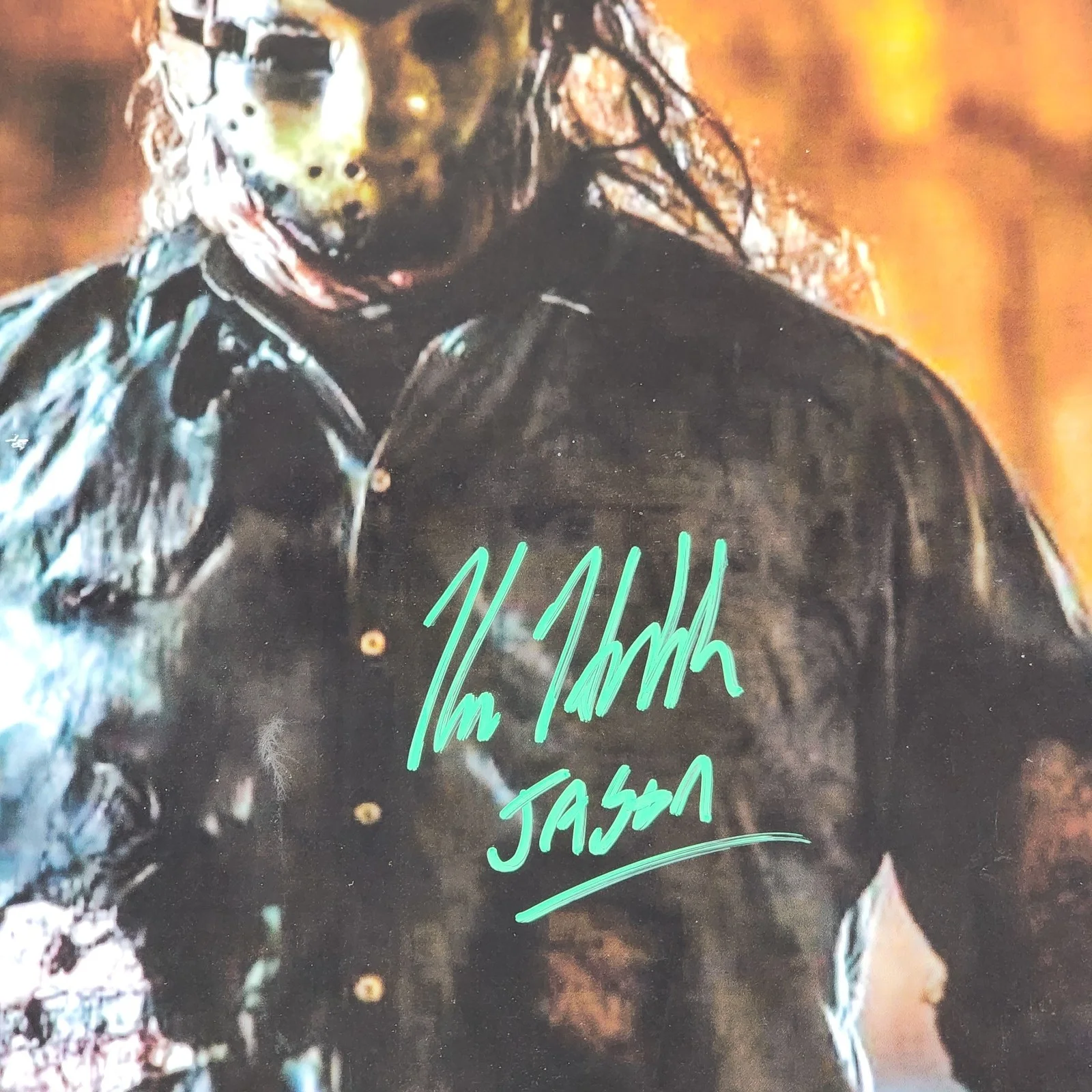 Kane Hodder — Froday The 13th Kane Hodder Signed 11x17 Photo Jason Inscribed JSA COA Autograph, image 2