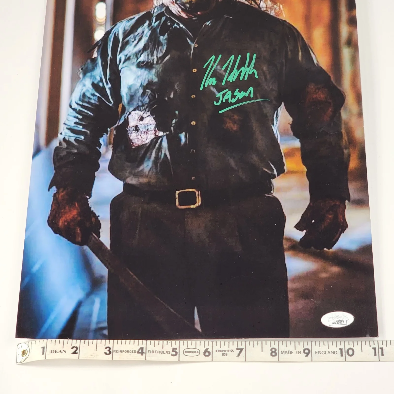 Kane Hodder — Froday The 13th Kane Hodder Signed 11x17 Photo Jason Inscribed JSA COA Autograph, image 5