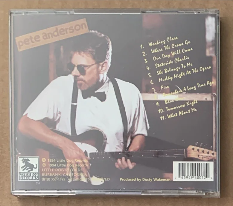 Pete Anderson Signed Working Class CD 1994 Mint, изображение 3