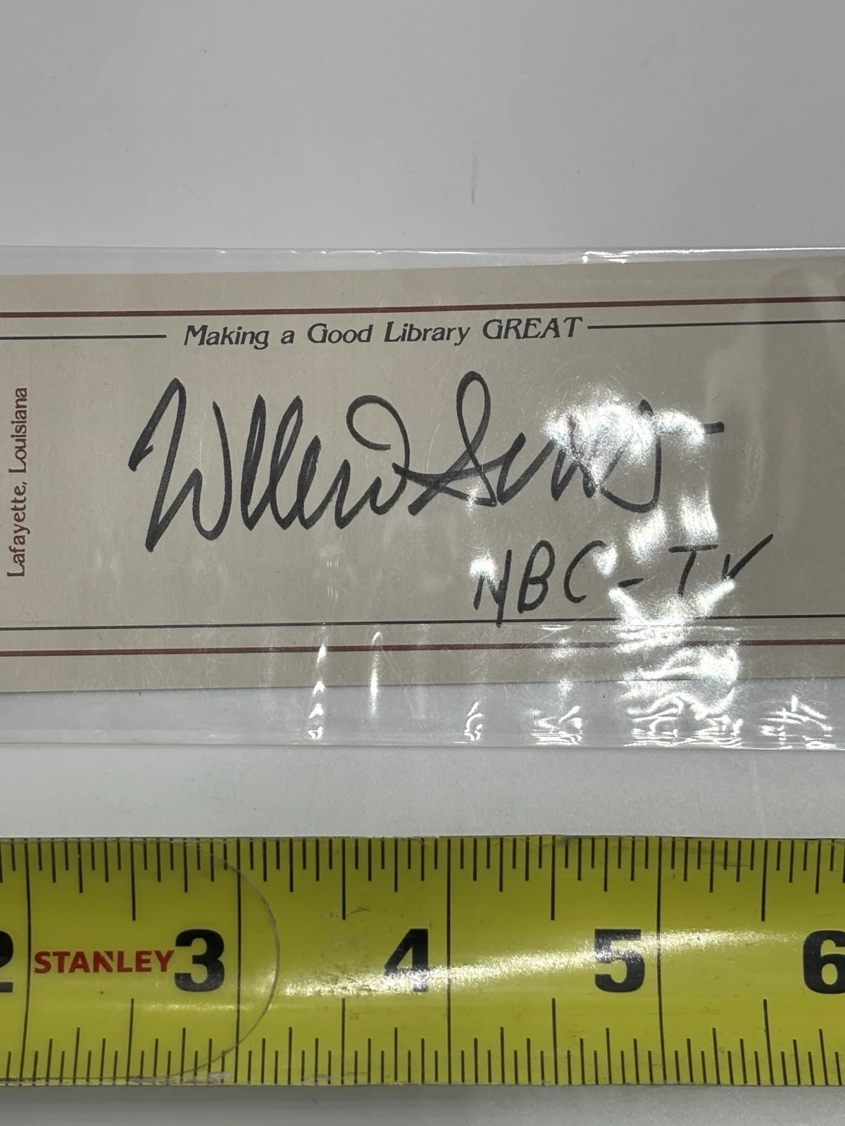 Willard Scott — WILLARD SCOTT - THE TODAY SHOW WEATHERMAN - SIGNED Bookmark - DECEASED, image 2