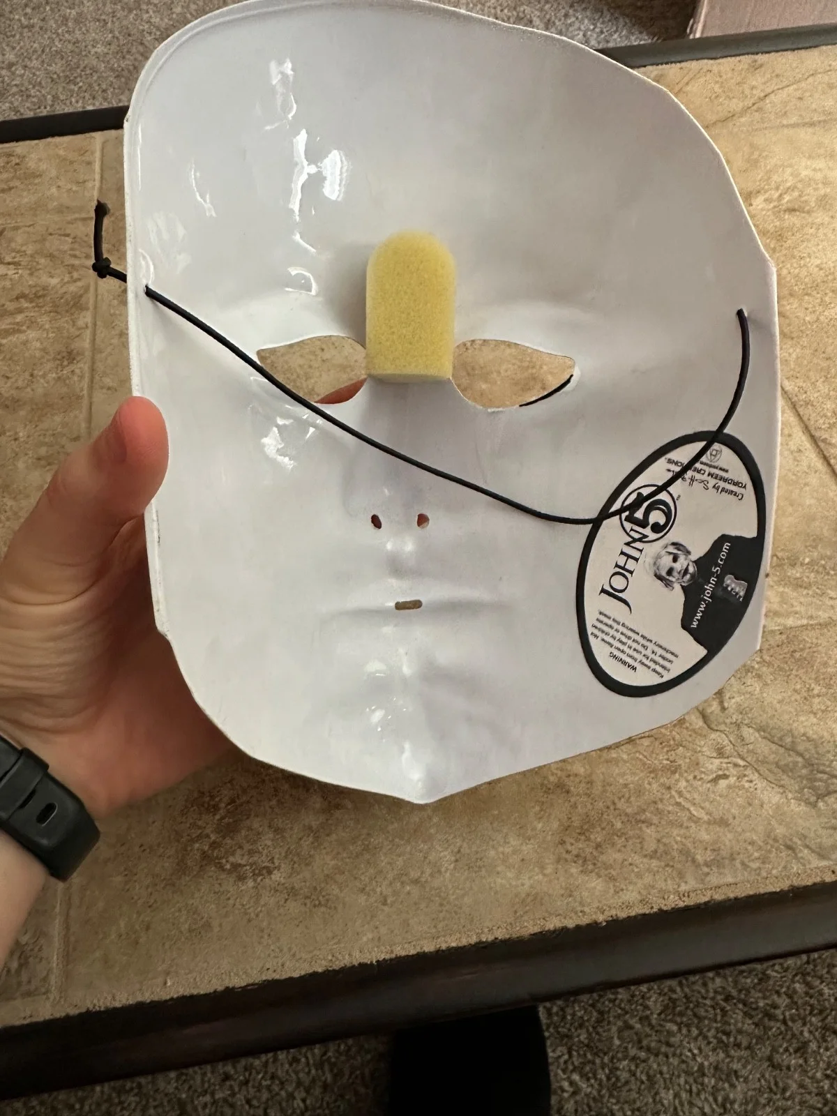 SIGNED John 5 Rob Zombie Face Mask, image 2