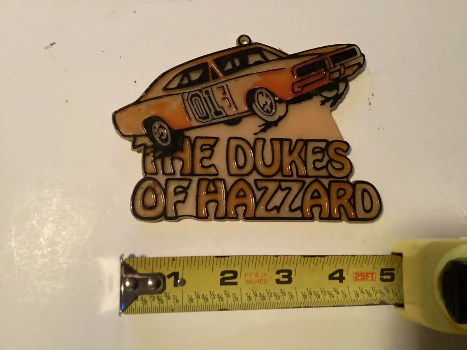 1982 Dukes Of Hazzard General Lee Hard Plastic Ornament, image 5
