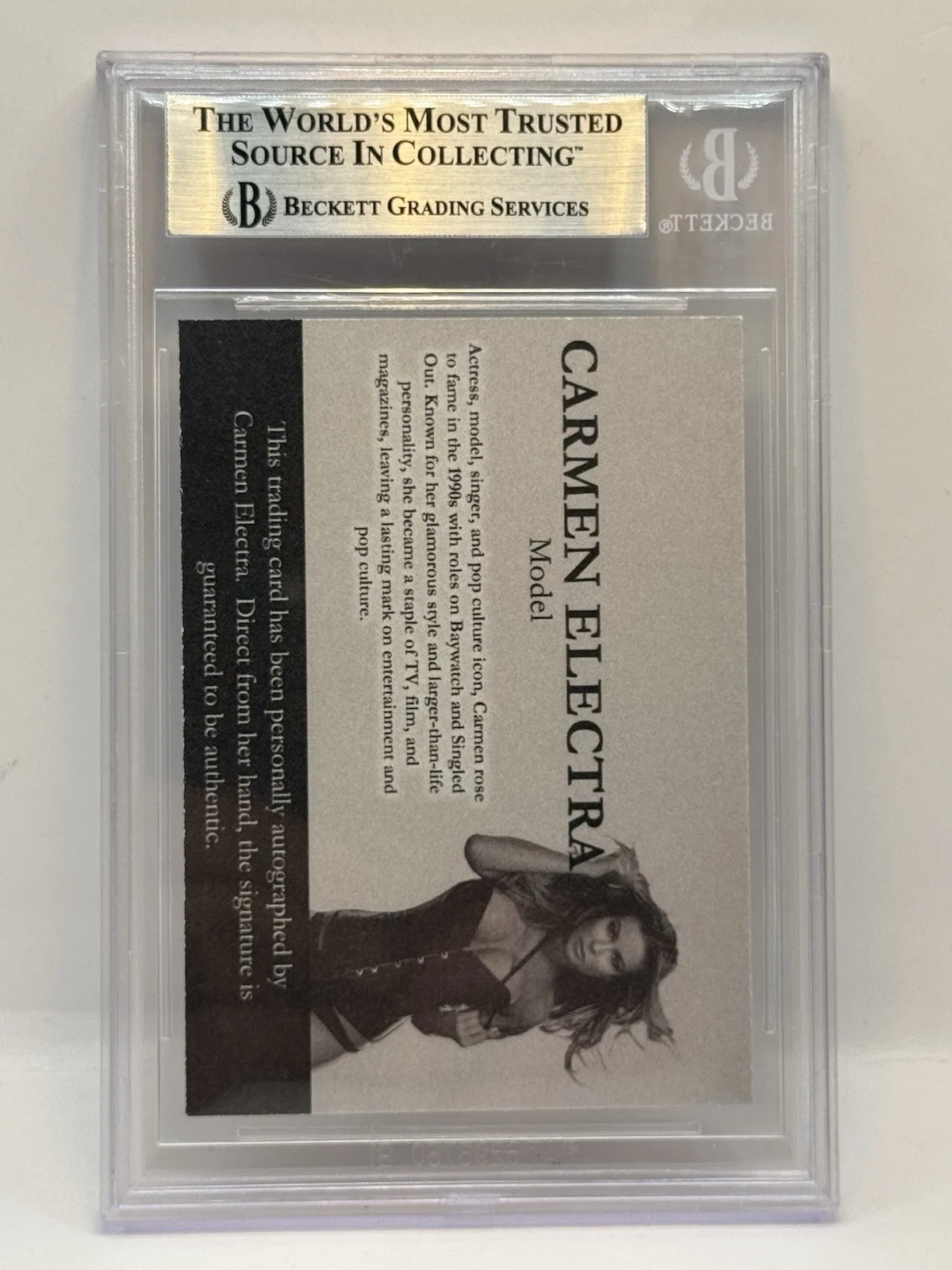 Carmen Electra Autographed Trading Card Beckett Authenticated, image 3