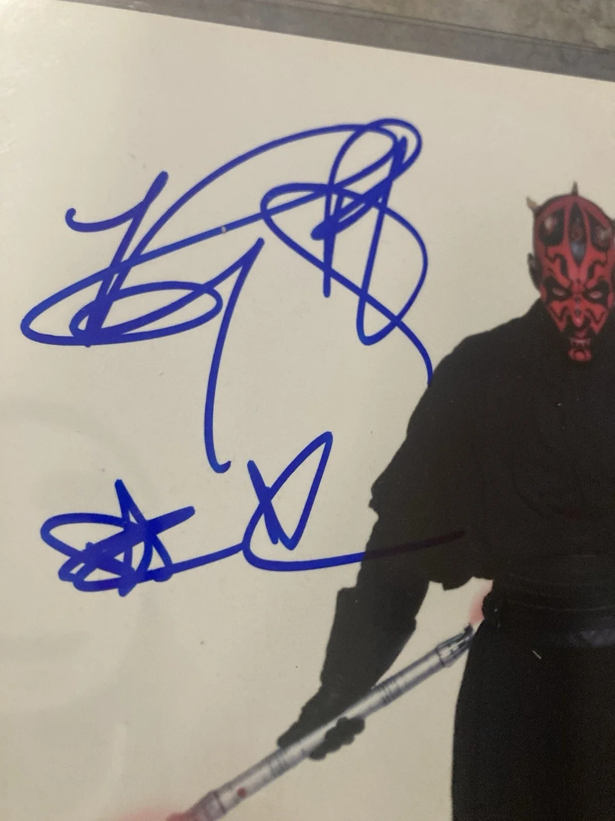 AUTOGRAPH PHOTO OF DARTH MAUL SIGNED BY RAY PARK CERTIFICATE OF AUTHENTICITY B8, изображение 2