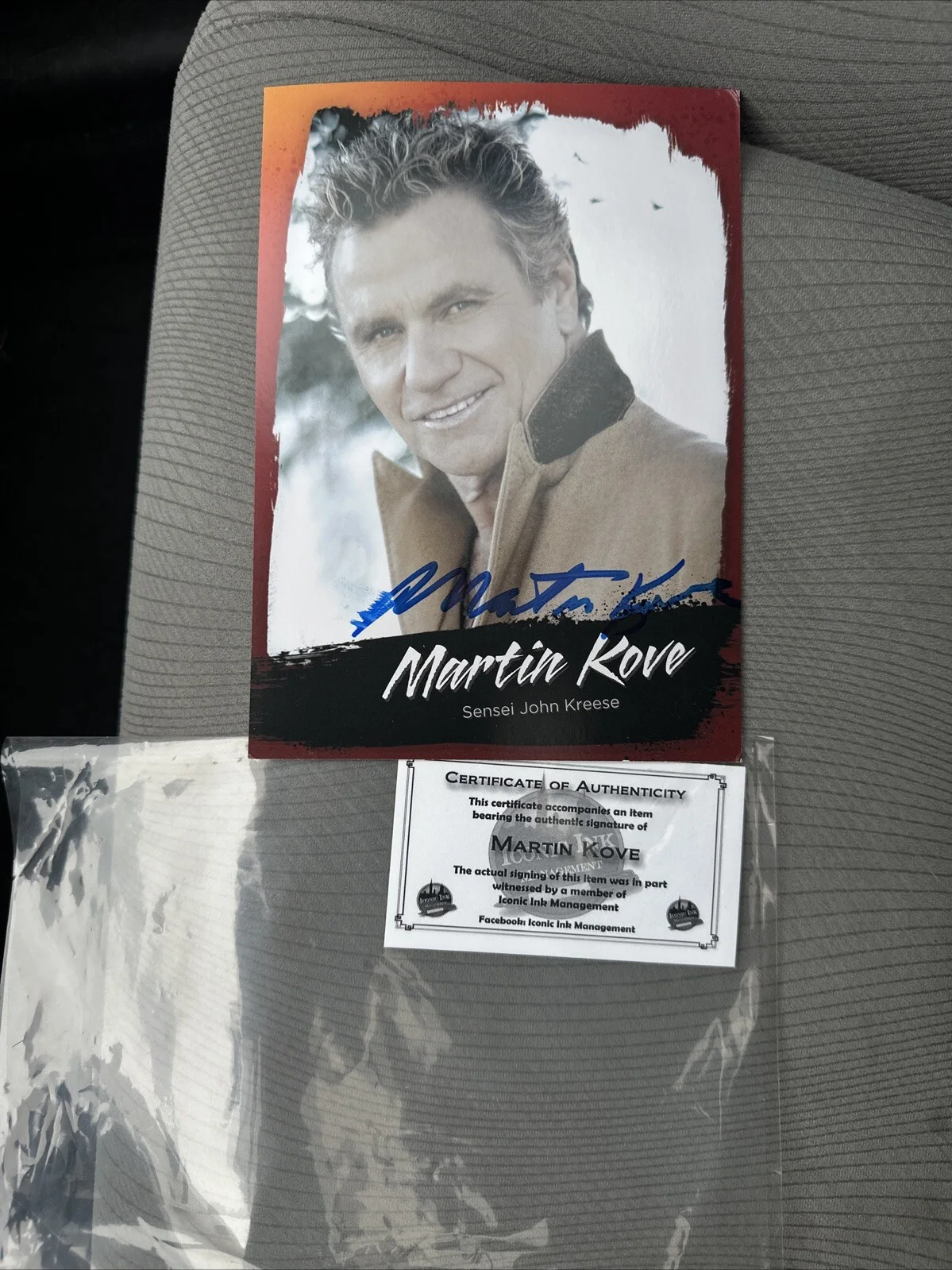 Martin Kove — Autographed Martin Kove Cobra Kai Sensei John Kreese Karate Kid Photo Card 5x7