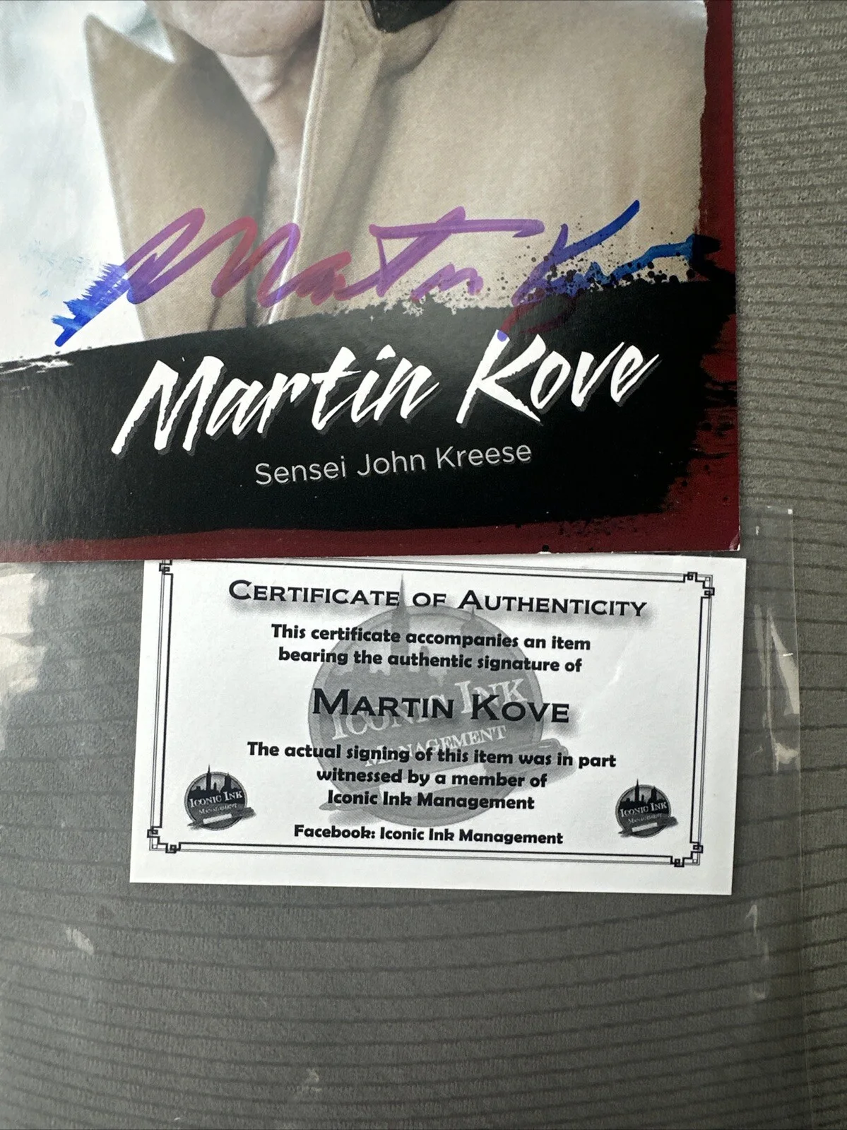 Martin Kove — Autographed Martin Kove Cobra Kai Sensei John Kreese Karate Kid Photo Card 5x7, изображение 4
