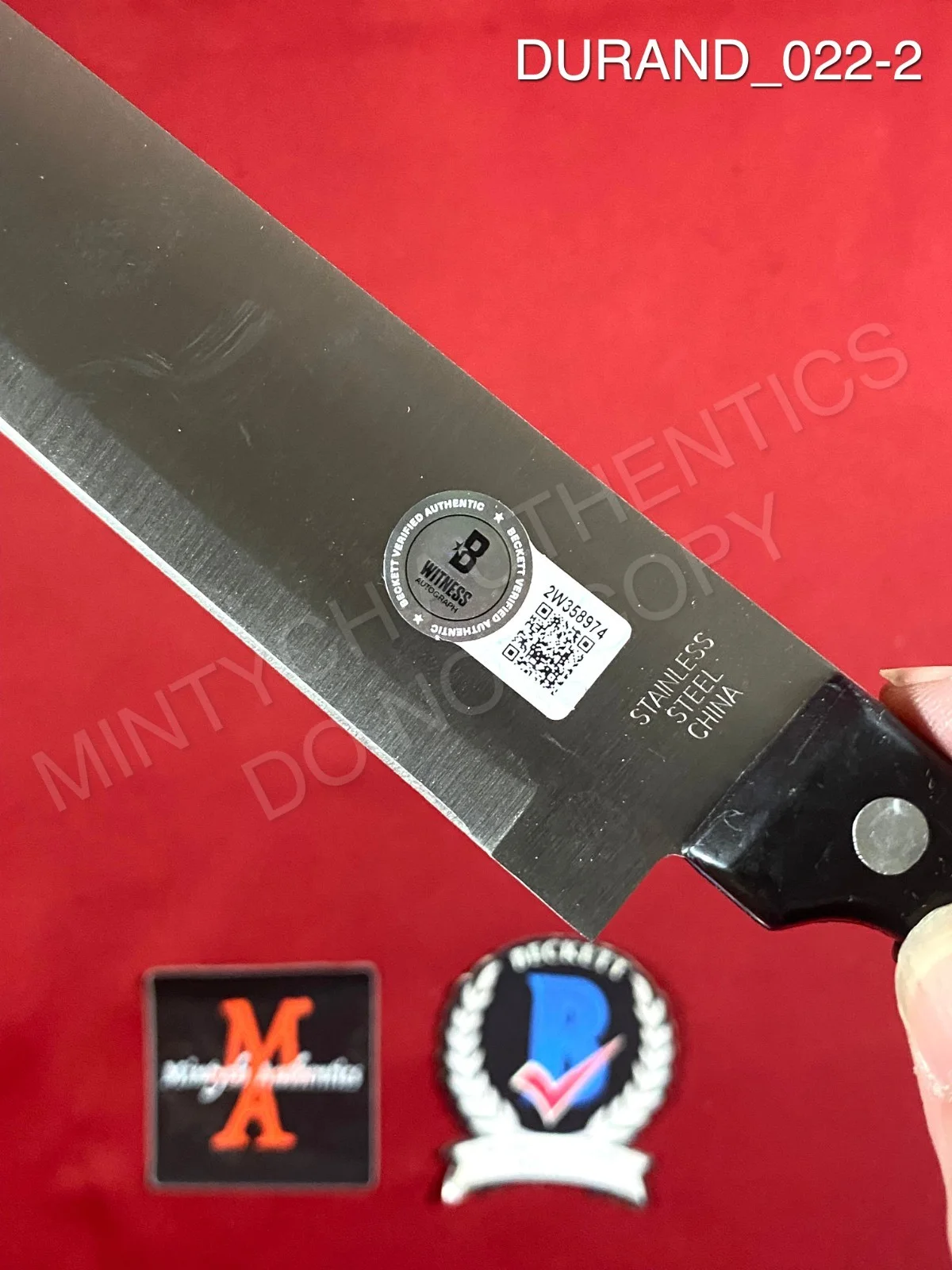CHRIS DURAND — Chris Durand autograph signed real 8" steel knife Halloween H20 Michael Myers, image 2
