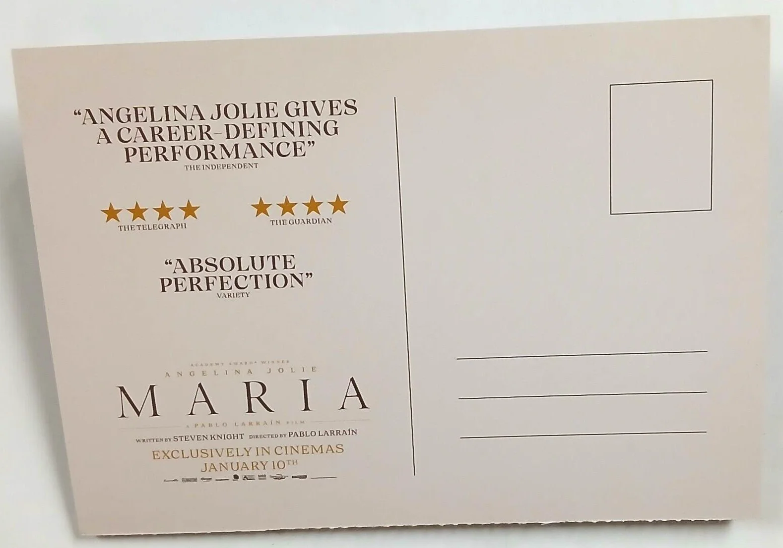 Maria Film Movie Postcard set - Maria Callas Angelina Jolie, изображение 2
