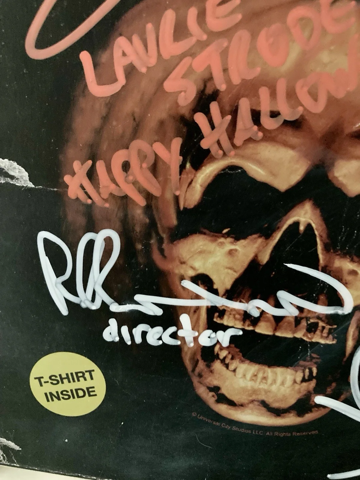 Rare Signed 5x Jaime Lee Curtis/John Carpenter Halloween 2 Movie Box T-shirt New, изображение 5