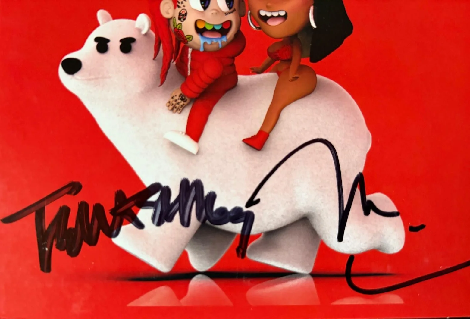 Tekashi 69, Nicki Minaj — TEKASHI 69 & NICKI MINAJ SIGNED AUTOGRAPHED CD COVER TROLLZ 6IX9INE RARE JSA A, изображение 2