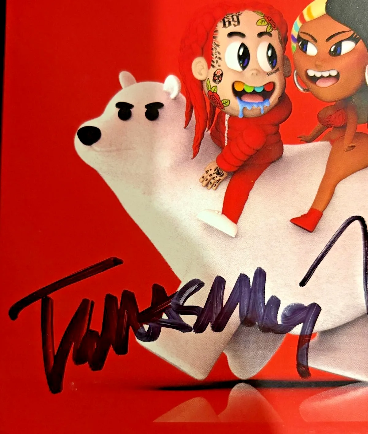 Tekashi 69, Nicki Minaj — TEKASHI 69 & NICKI MINAJ SIGNED AUTOGRAPHED CD COVER TROLLZ 6IX9INE RARE JSA C, изображение 2