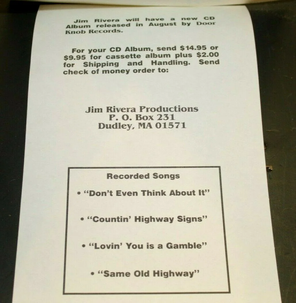 Vintage Jim Rivera Signed Press Release Photo 8X10 Black & White Country Music, изображение 3