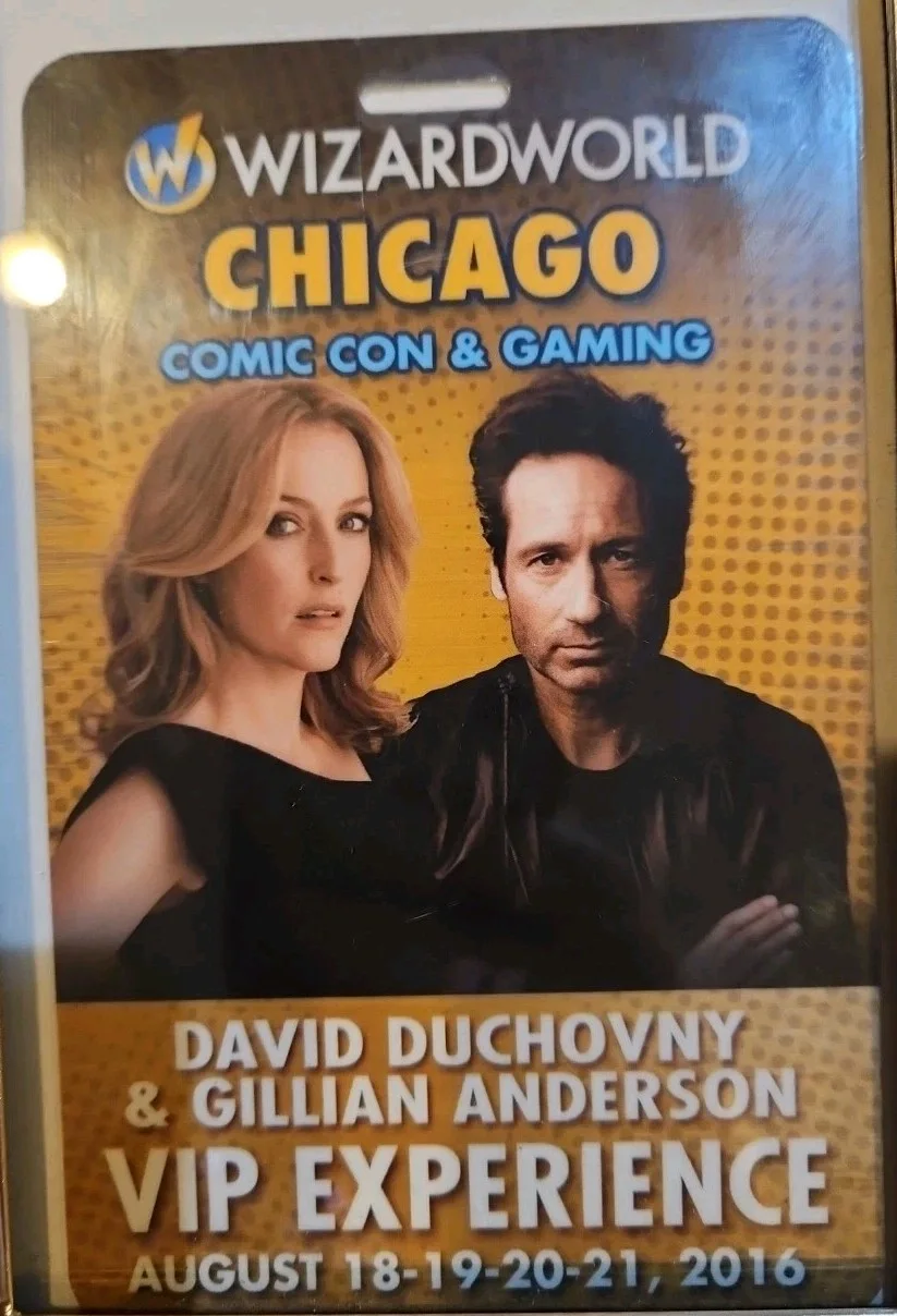The X-Files Anderson Duchovny VIP Experience Wizard World 2016 Chicago ID Pass, изображение 2