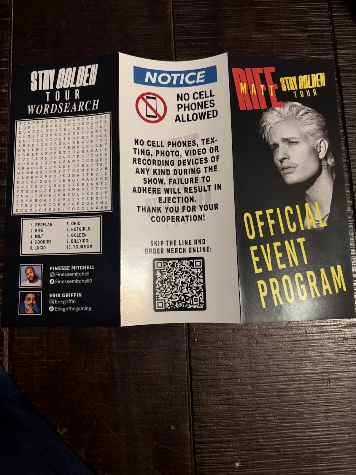 Matt Rife Stay Golden Tour Poster Signed, image 4