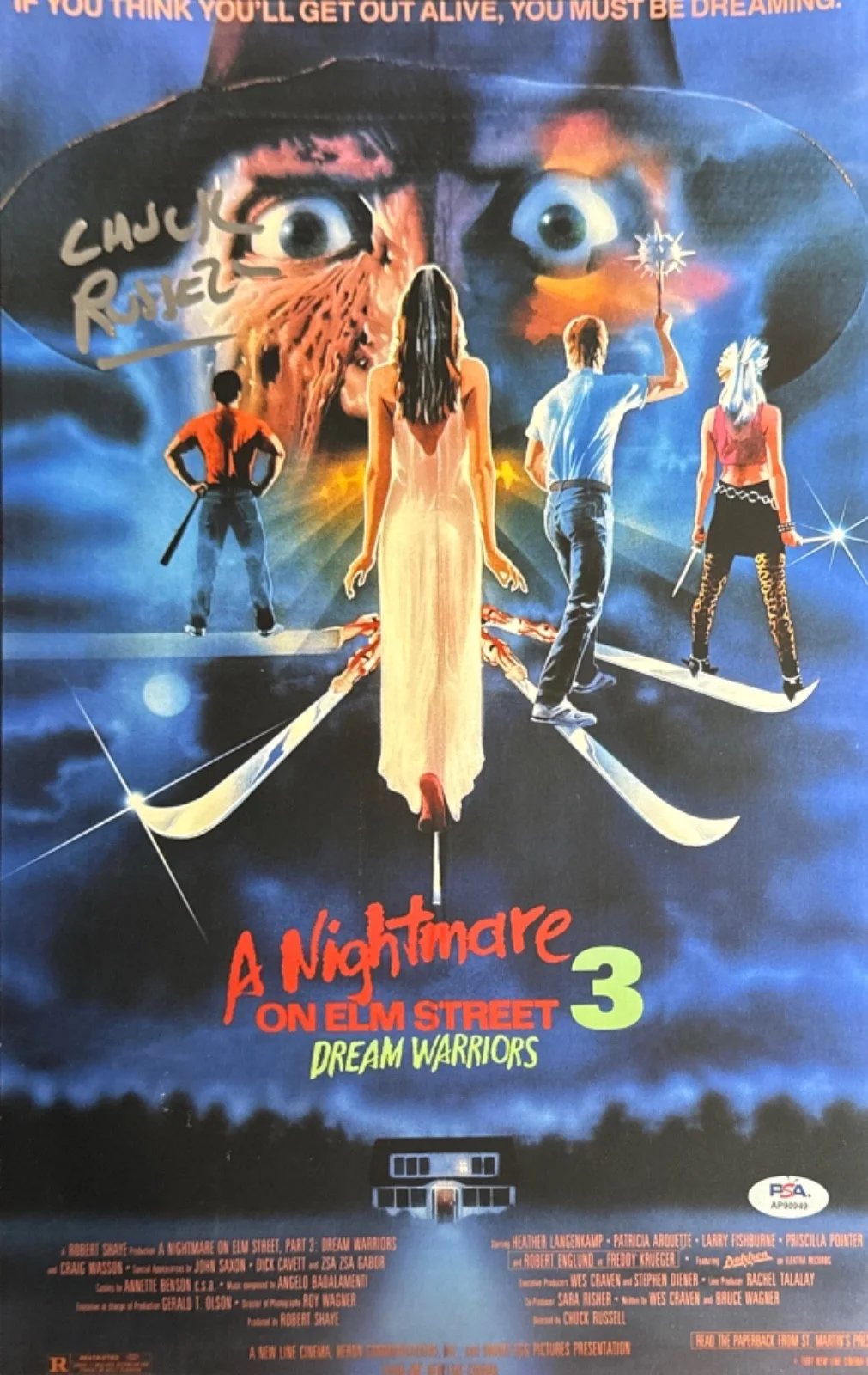 Chuck Russell — Chuck Russell Signed 11x17 Director A Nightmare On Elm Street PSA AP90949