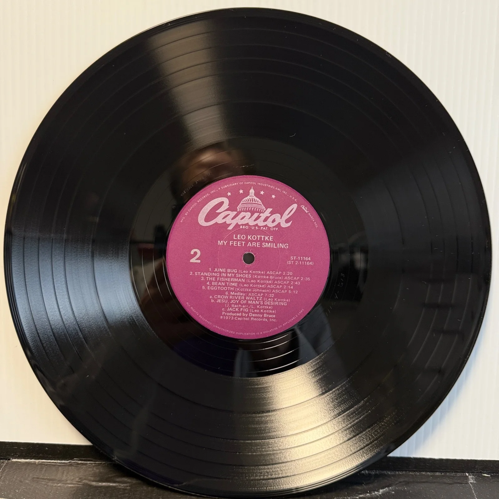 LEO KOTTKE "My Feet Are Smiling" AUTOGRAPHED ON COVER Capitol ST-11164 NM/NM, изображение 5