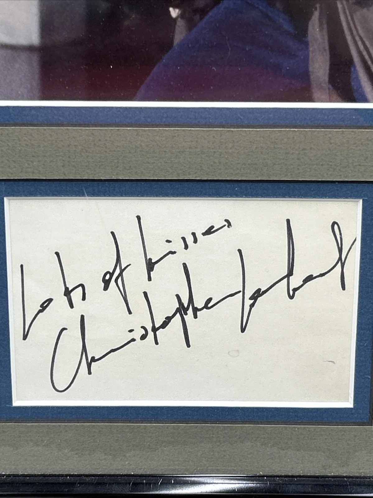 Christopher Lambert — Christopher Lambert Highlander Signature Framed and Matted Photo with COA, изображение 3