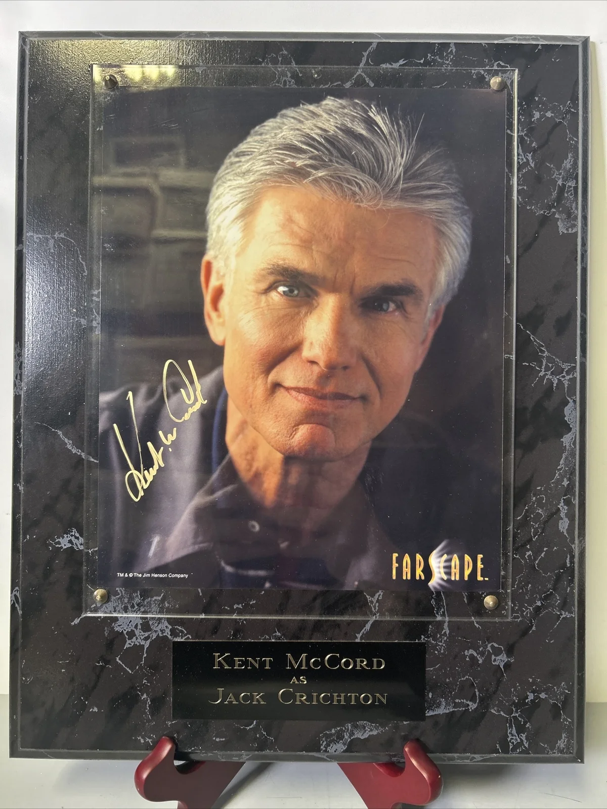 Kent McCord — Kent McCord As Jack Crichton Signed Mounted Farscape 8x10 Photo