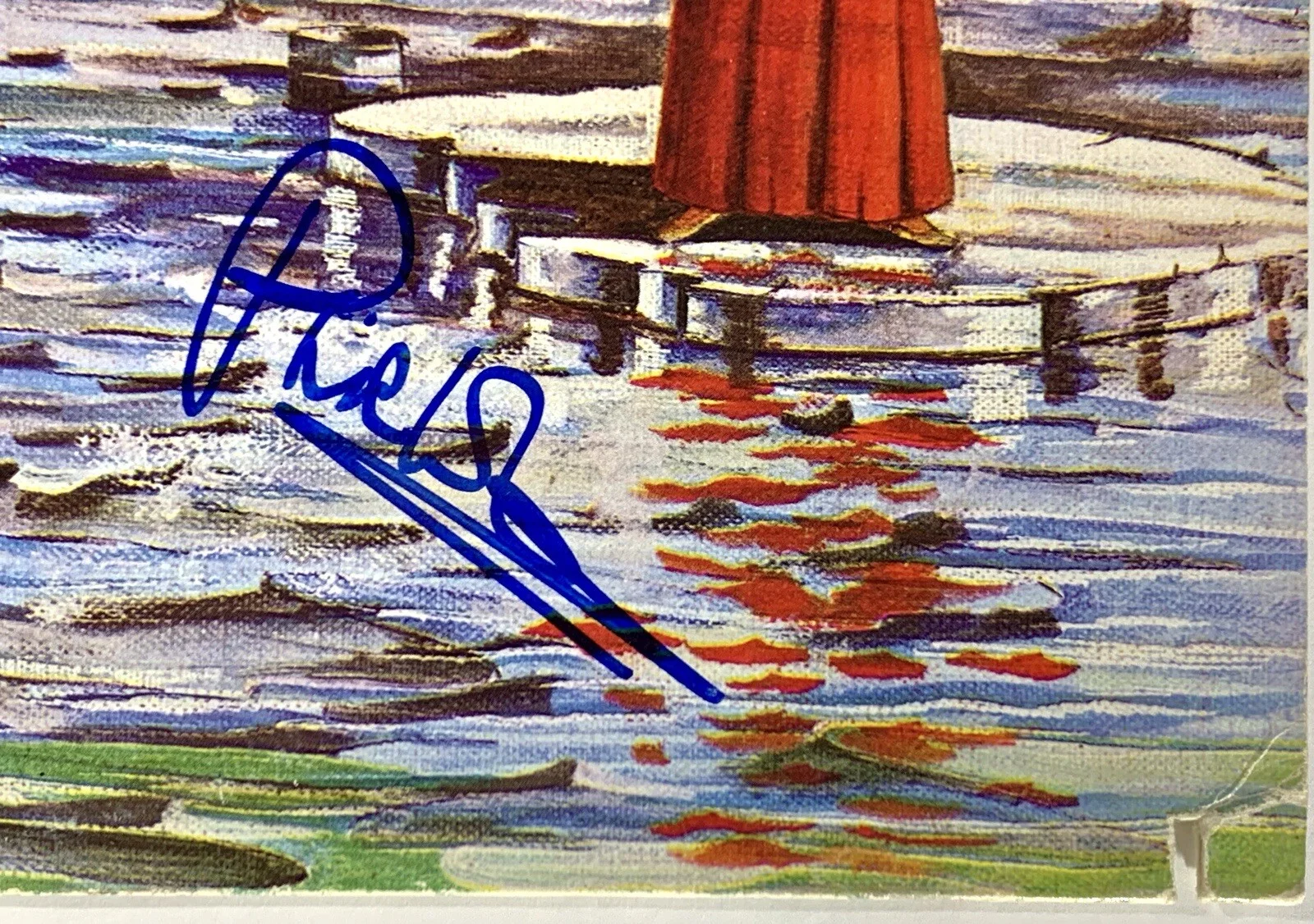 Genesis signed Album Foxtrot vinyl Peter Gabriel Phil Collins group auto Beckett, image 2