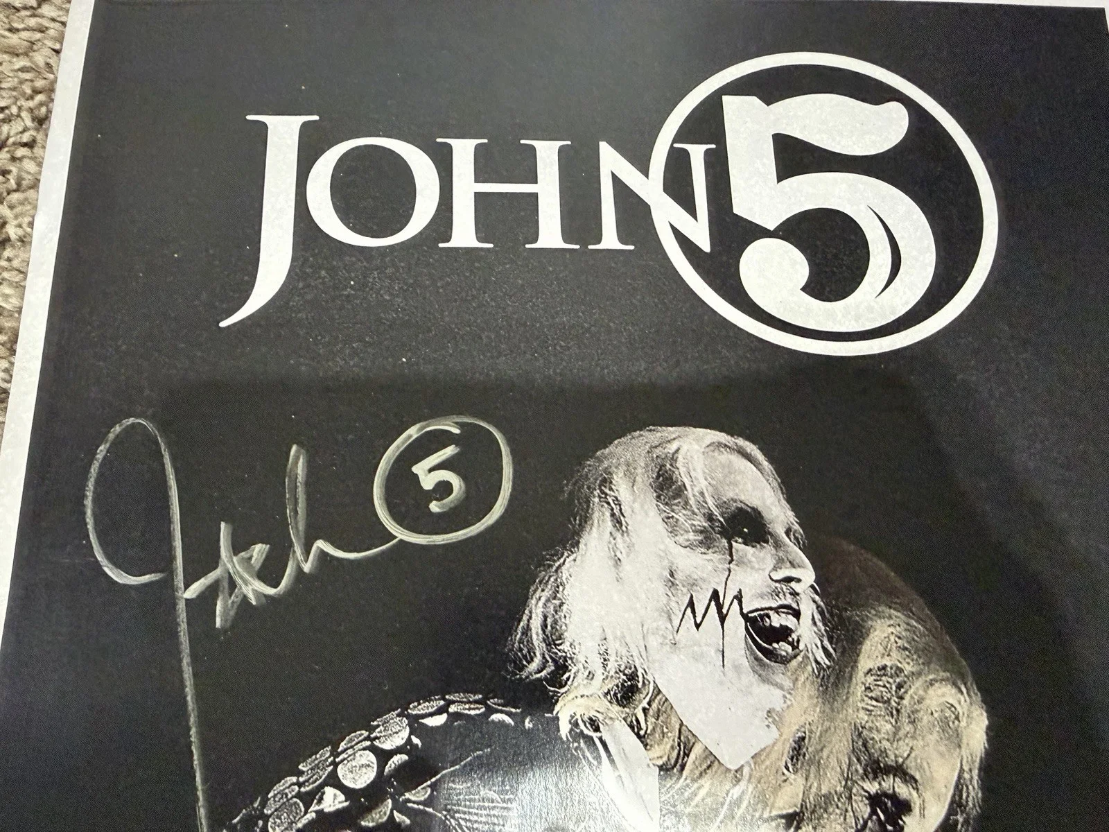 John 5 Poster Print Signed - Motley Crue Rob Zombie Marilyn Manson Autographed, изображение 2