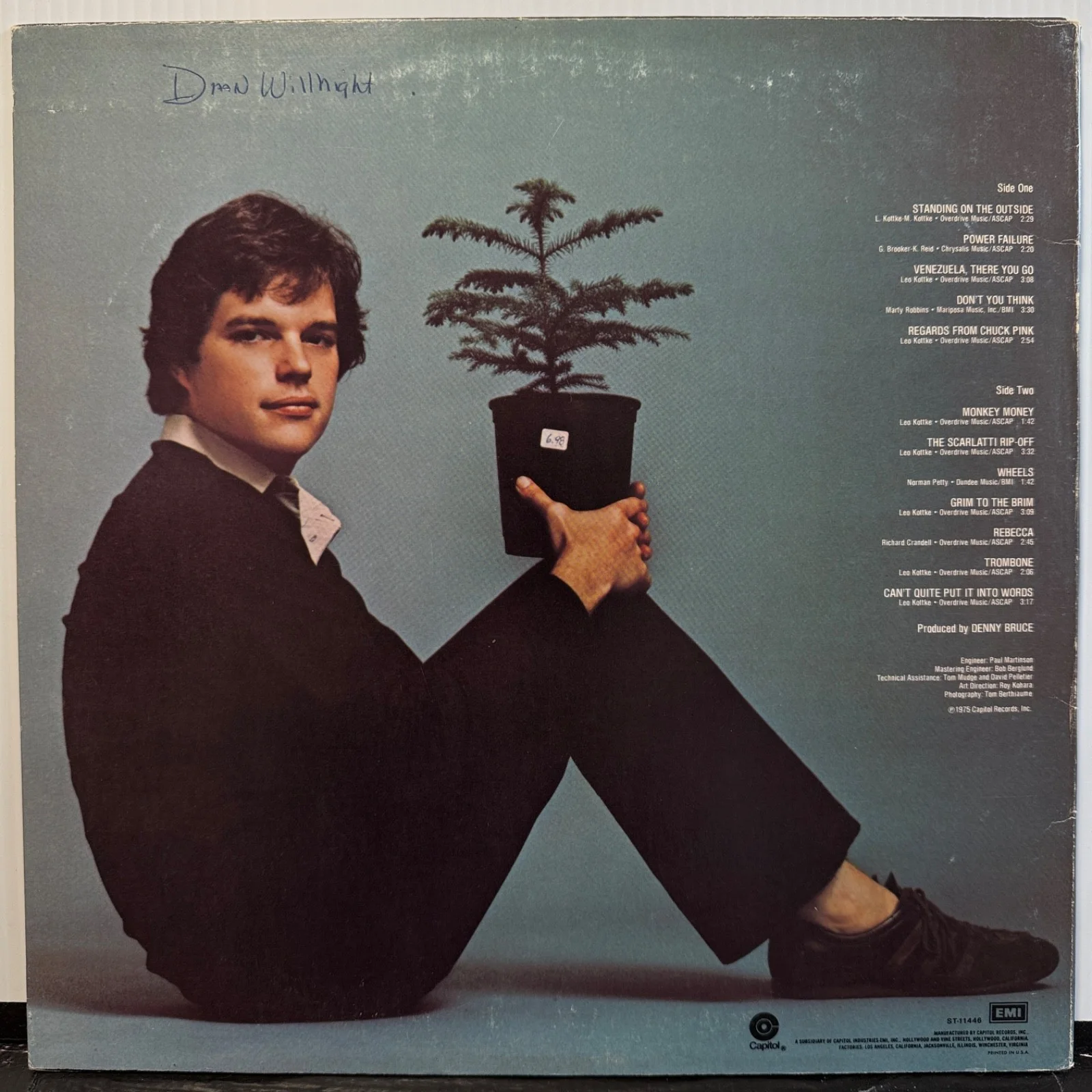 LEO KOTTKE "Chewing Pine" AUTOGRAPHED ON COVER Capitol ST-11446 LA press w/inner, изображение 3