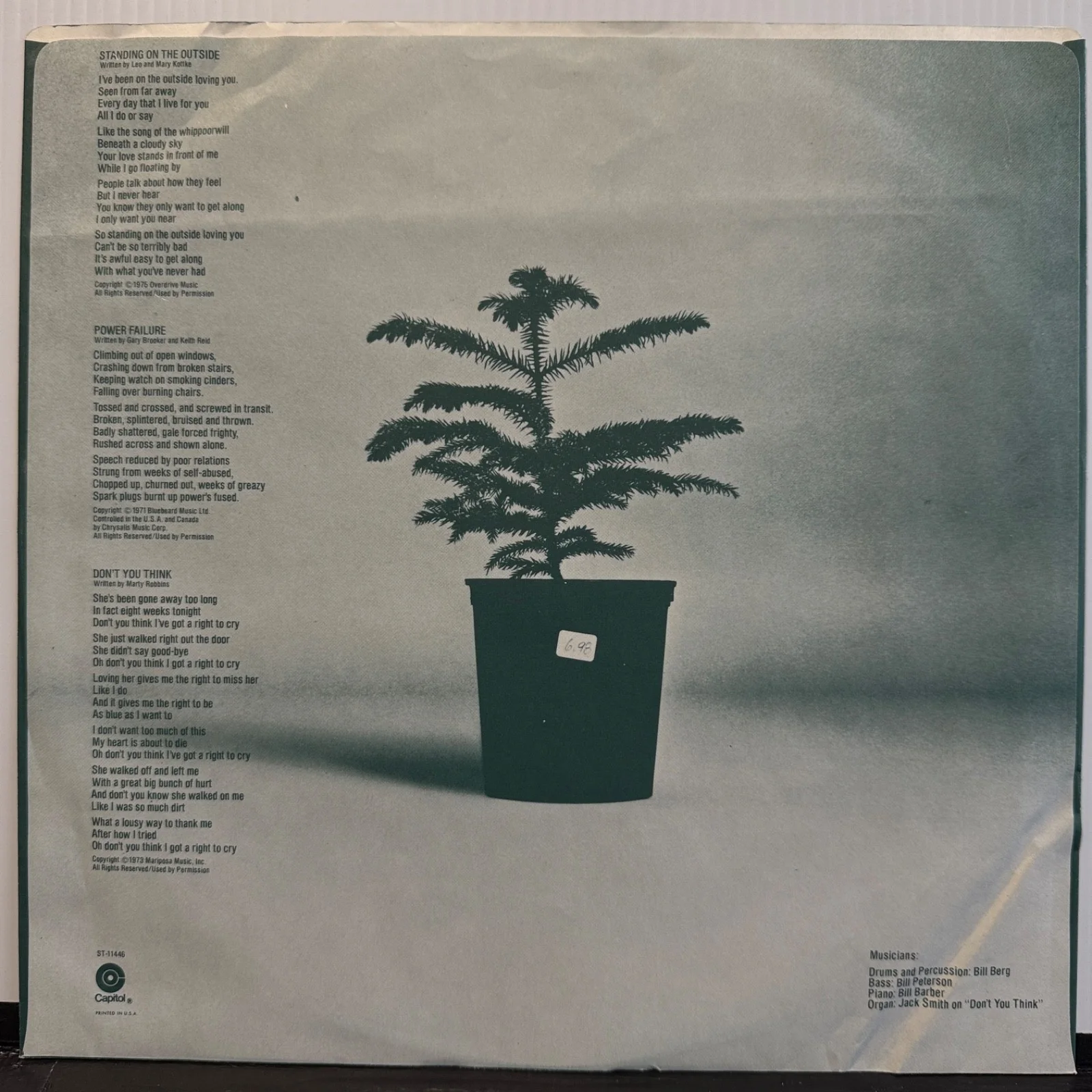 LEO KOTTKE "Chewing Pine" AUTOGRAPHED ON COVER Capitol ST-11446 LA press w/inner, изображение 5