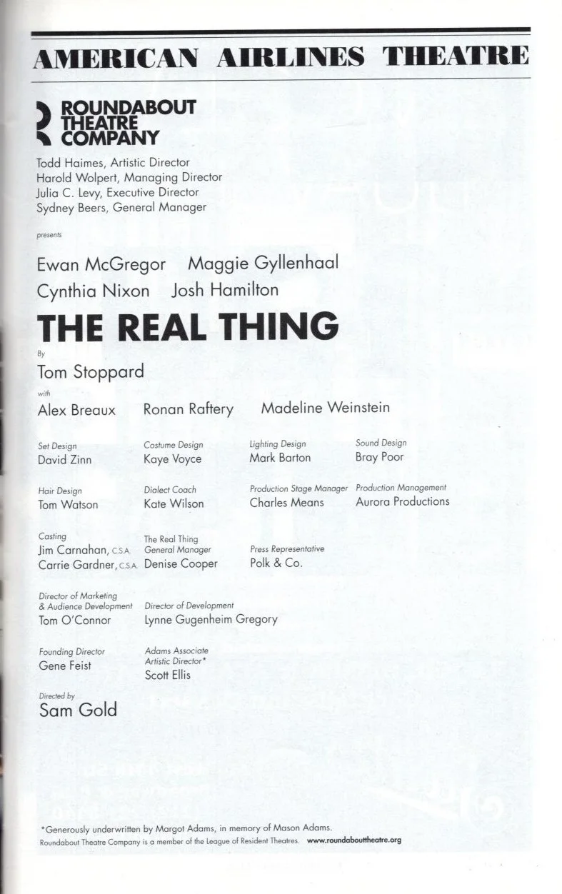 Cast — The Real Thing Signed Autographed Cast Playbill - Ewan McGregor +, image 2