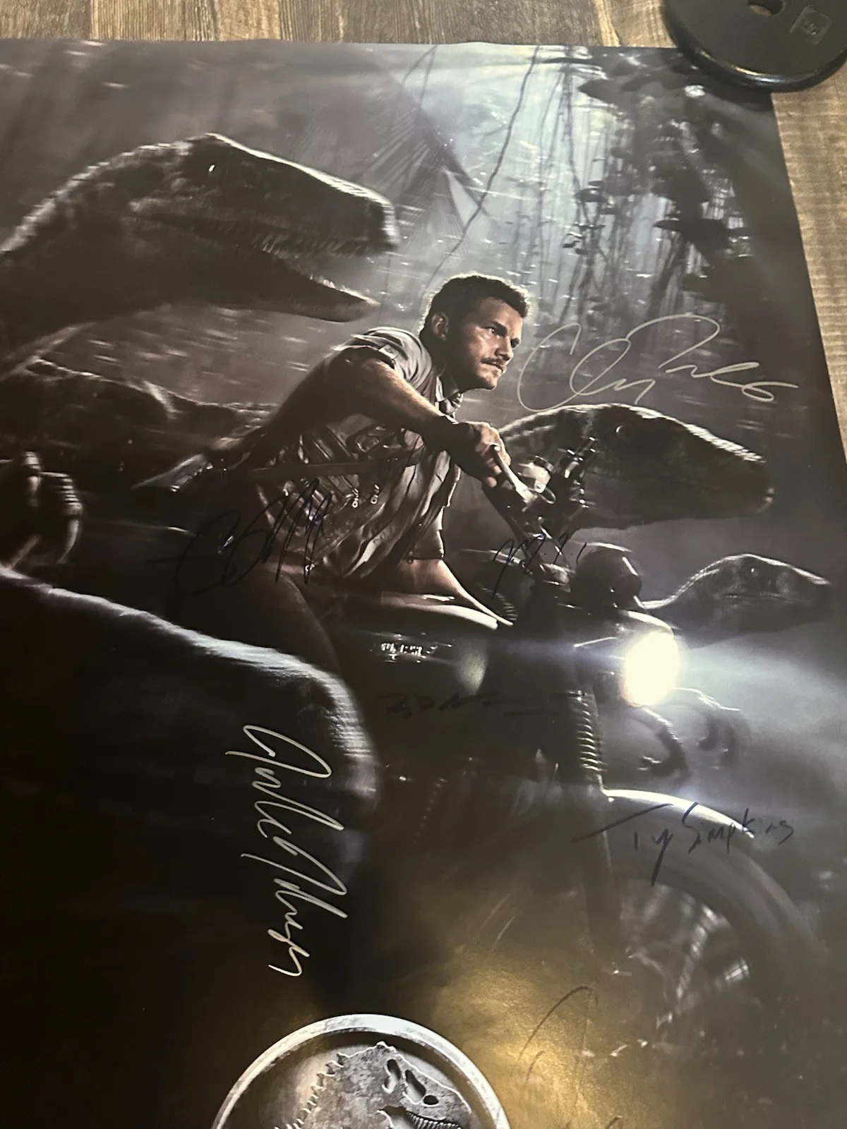 Chris Pratt — Jurassic World, World Premier Cast Signed Poster 40x27 Chris Pratt+9 Signatures, изображение 2