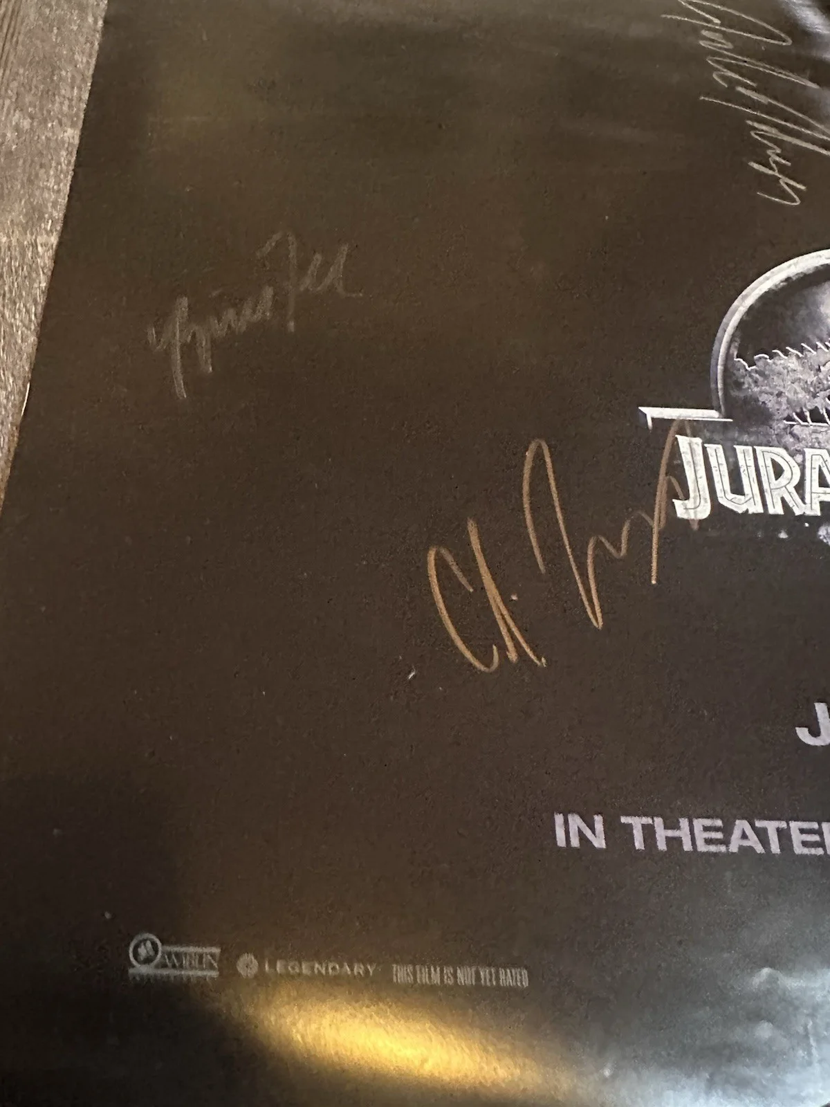 Chris Pratt — Jurassic World, World Premier Cast Signed Poster 40x27 Chris Pratt+9 Signatures, изображение 5
