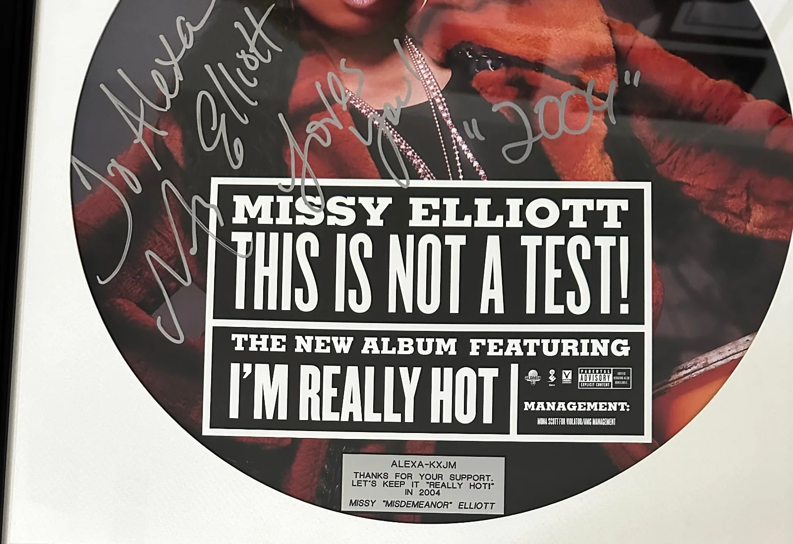 Missy Elliott This is not a Test Allbum Memorabilia 23x23 Signed Pro Framed, изображение 3