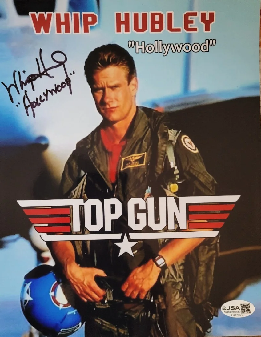 Whip Hubely — Whip Hubley signed 11x17 photo/poster Hollywood Top Gun JSA coa