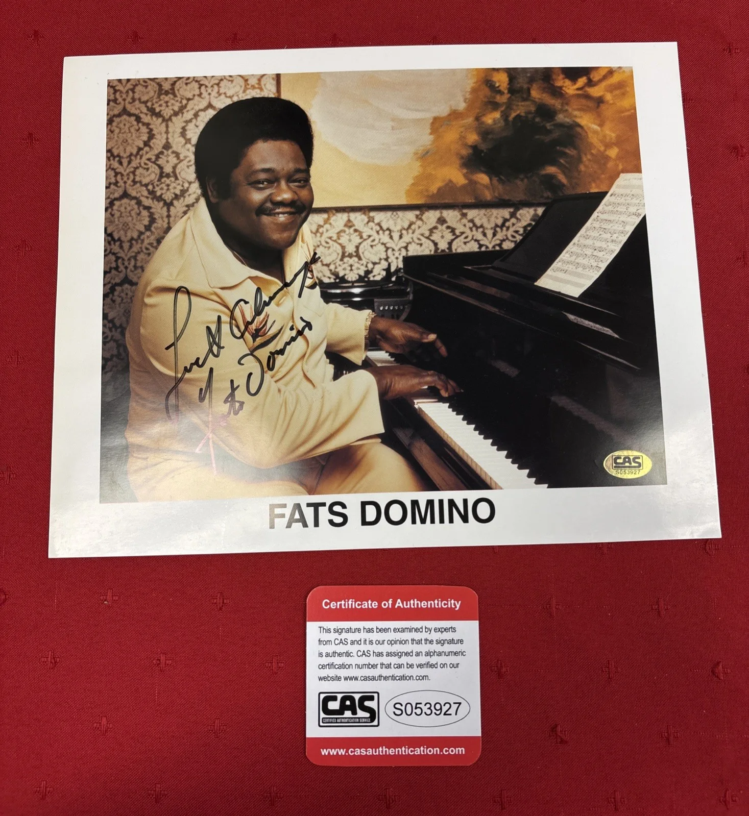 Fats Domino — Fats Domino Rock N Roll Legend Signed 8x10 Photo (CAS Authenticated)