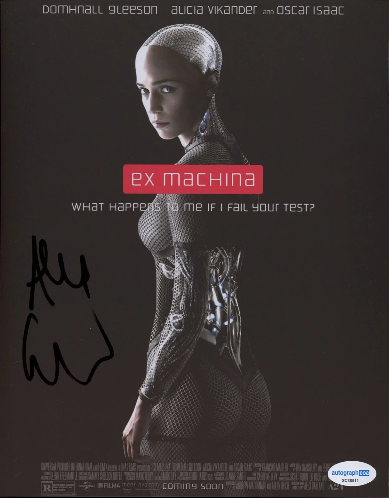 Alex Garland — Alex Garland signed "EX MACHINA" 8x10 Photo c EXACT PROOF Director ACOA COA, image 4