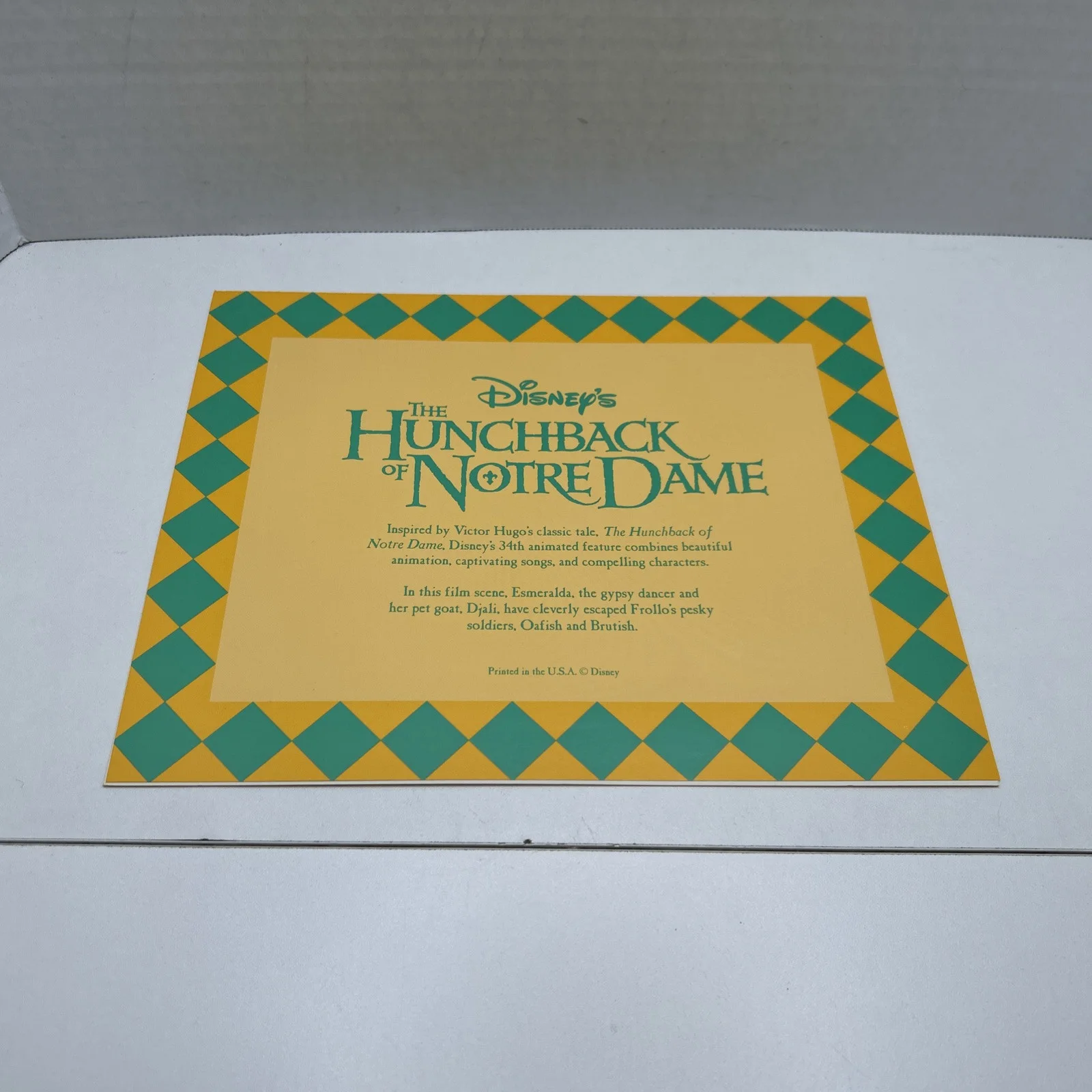 Gary Trousdale, Kirk Wise — Hunchback of Notre Dame Art Print Signed By Gary Trousdale And Kirk Wise NO COA., изображение 4
