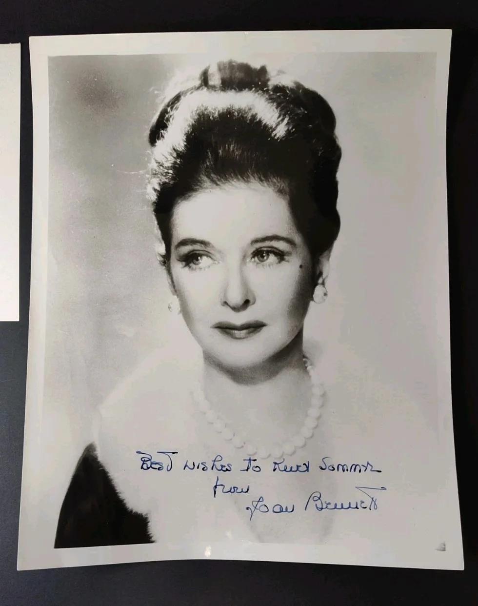 Joan Bennett 8 x 10 Photo Autographed The Woman in the Window Hand Signed Note!, image 2
