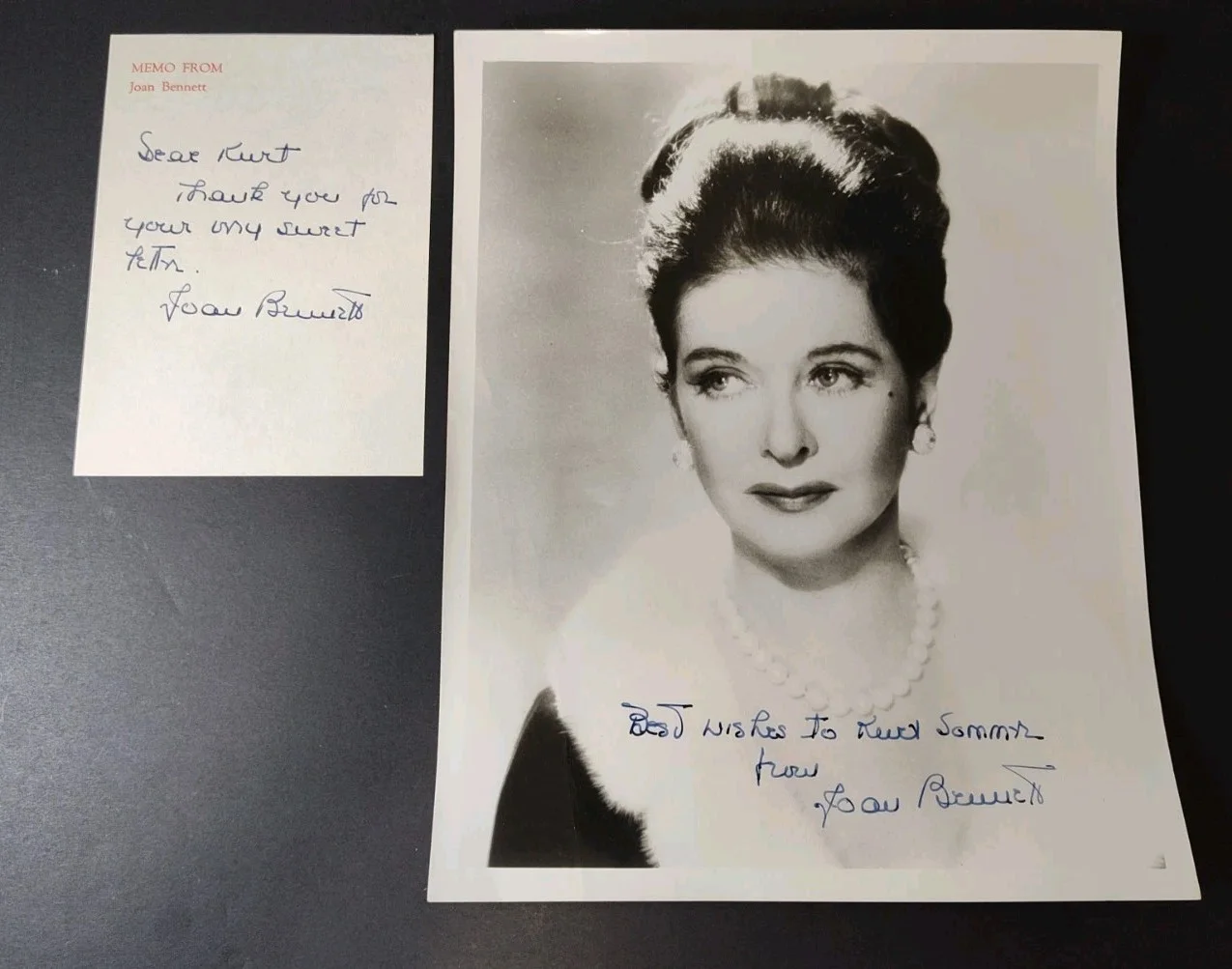 Joan Bennett 8 x 10 Photo Autographed The Woman in the Window Hand Signed Note!, image 4