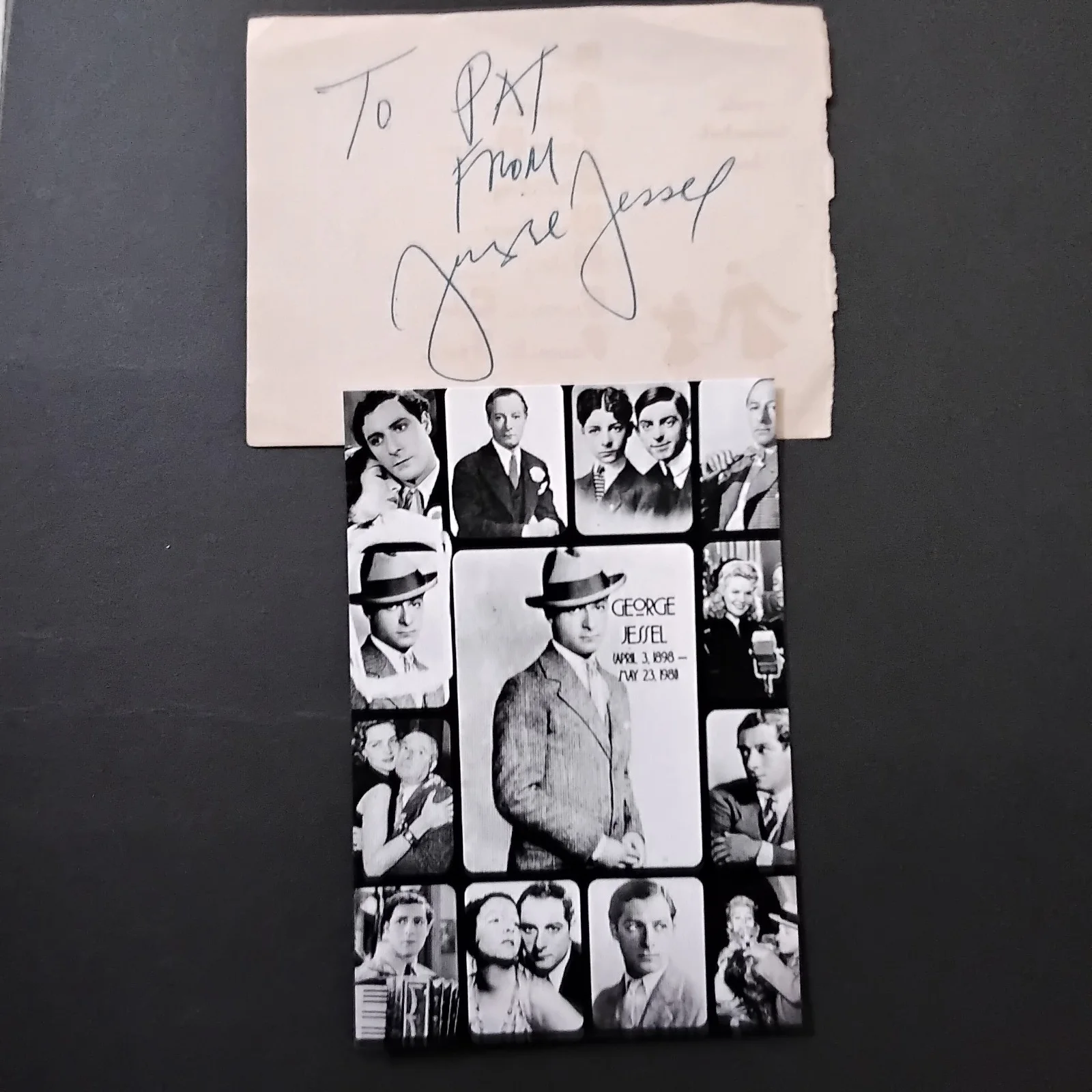 George Jessel SIGNED Paper Photo Movie Actor Producer Jazz Singer Dolly Sister, изображение 2