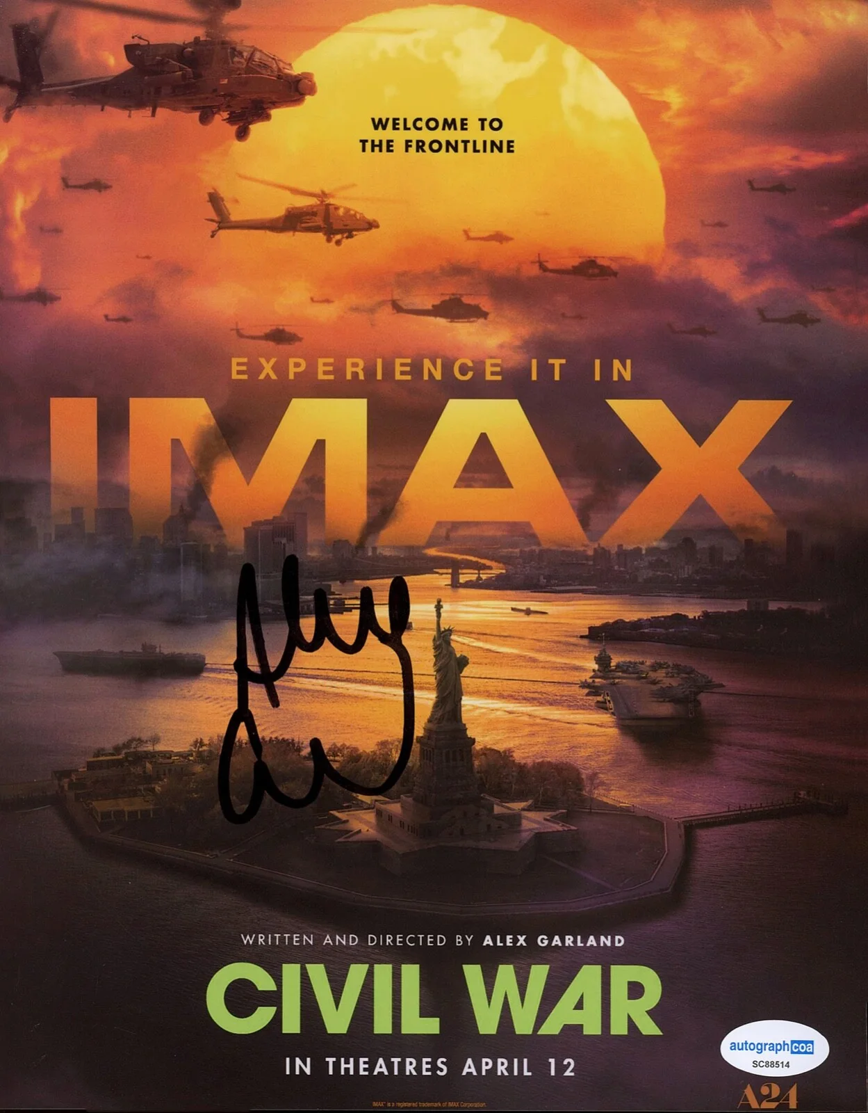 Alex Garland — Alex Garland signed "CIVIL WAR" 8x10 Photo f EXACT PROOF Writer Director ACOA, изображение 4