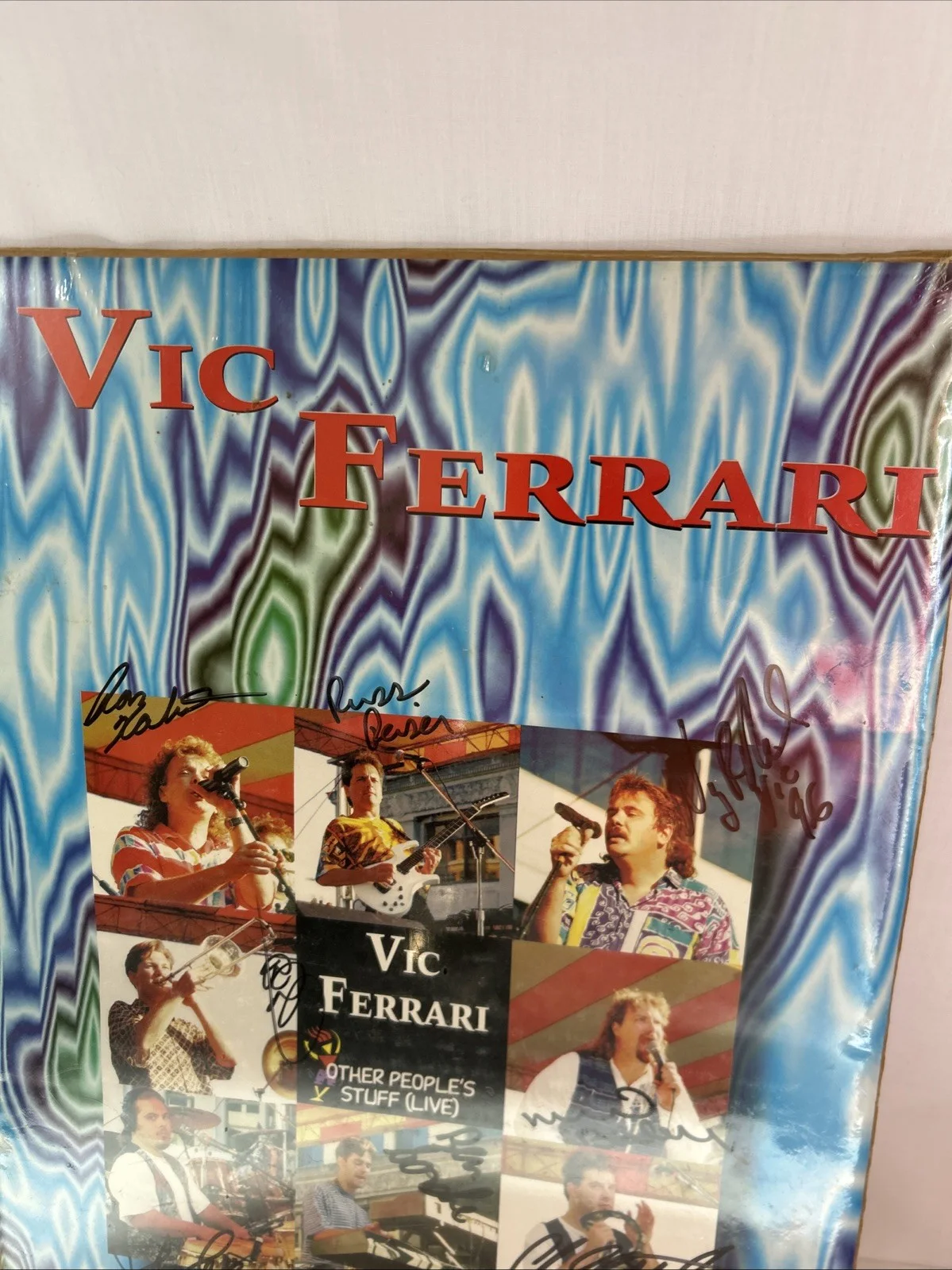 Vic Ferrari Autographed Poster Other People’s Stuff (live), image 3