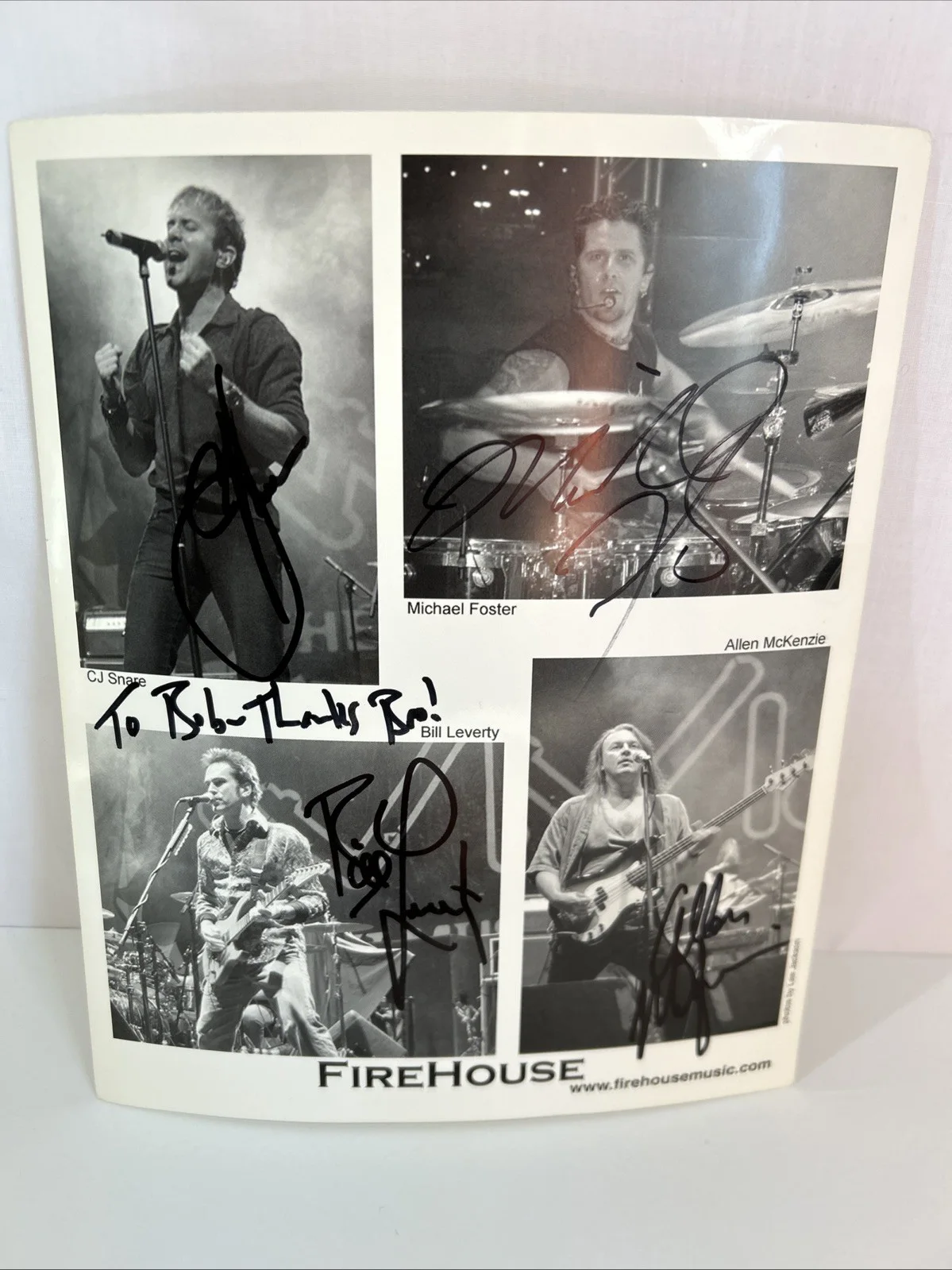 Firehouse Full Band Autograph Signed Flyer (CJ Snare), image 2