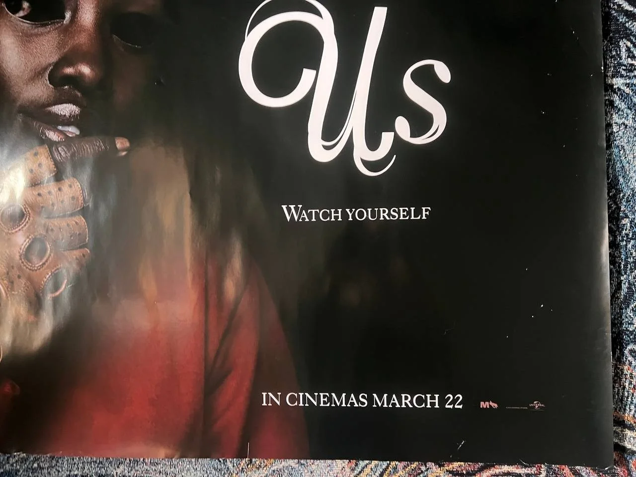US 2019 Original Quad UK movie Poster Jordan Peele Lupita Nyong'o 30x40'', изображение 3