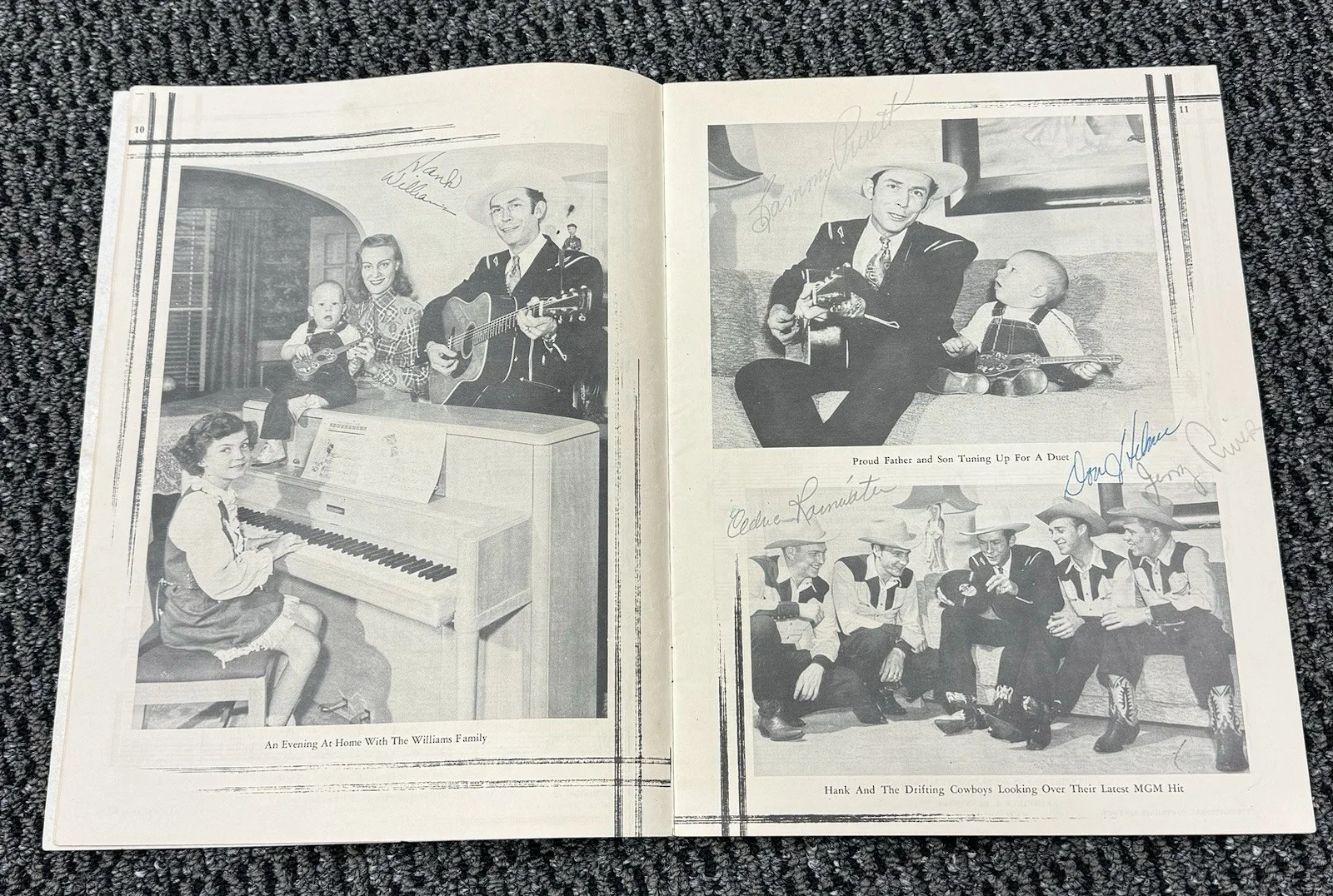 Hank Williams Sr Signed Autograph 1950 Country Hit Parade Songbook PSA/DNA LOA, image 2