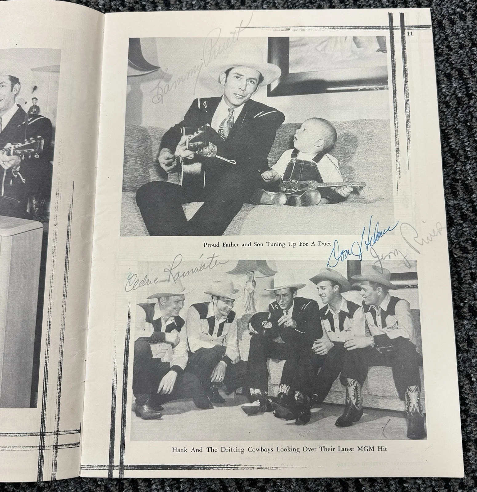 Hank Williams Sr Signed Autograph 1950 Country Hit Parade Songbook PSA/DNA LOA, image 3
