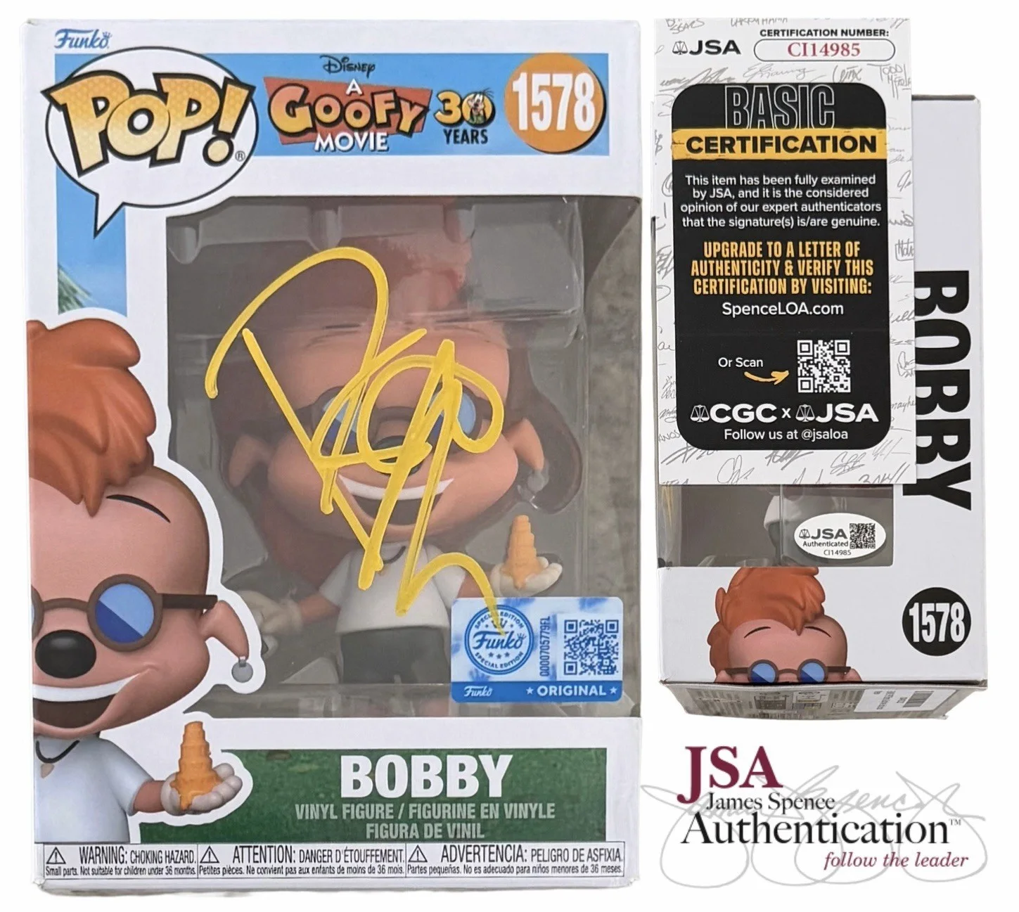 PAULY SHORE — PAULY SHORE SIGNED BOBBY FUNKO POP FIGURE DISNEY A GOOFY MOVIE w/JSA COA!