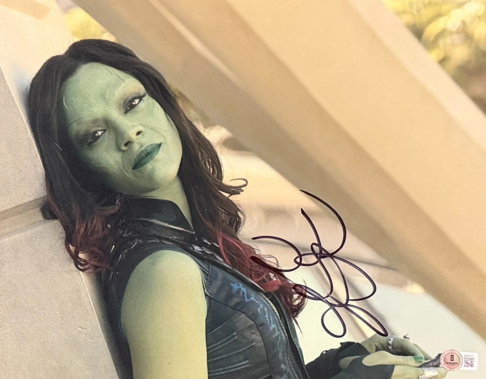 Zoe Saldana — Zoe Saldana Signed 11x14 Photo Guardians of the Galaxy Marvel Autograph Beckett