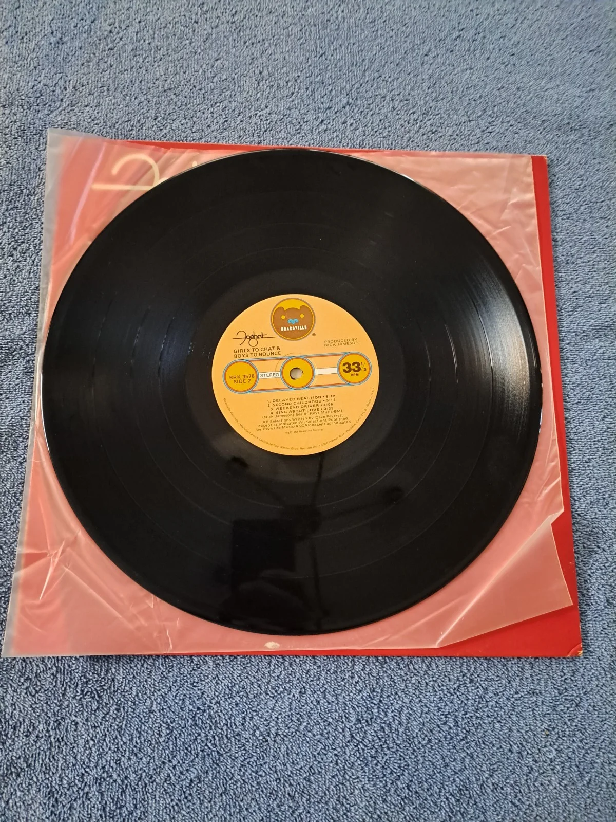 FOGHAT SIGNED GIRLS TO CHAT & BOYS TO BOUNCE LP VINYL JSA COA, изображение 5